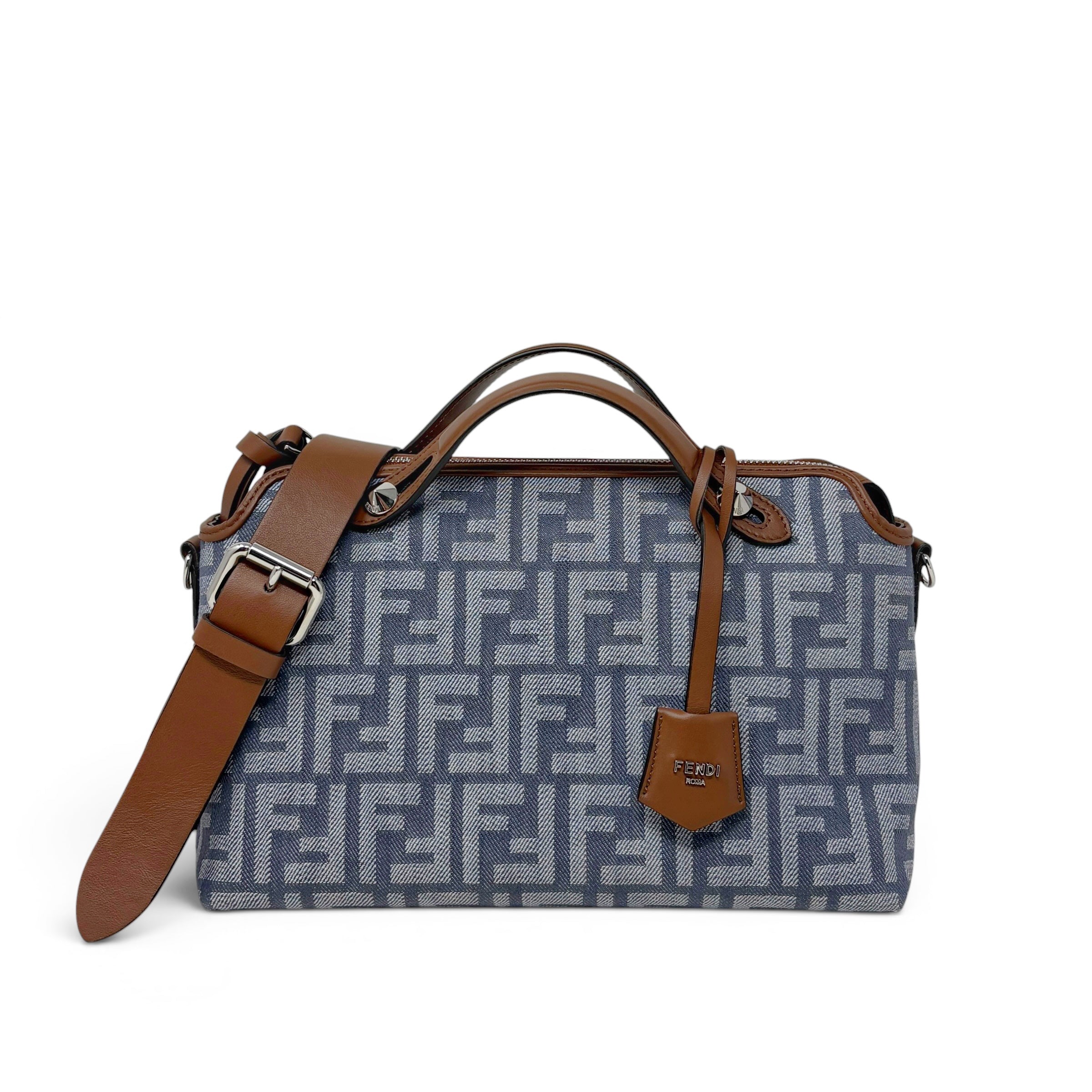 Fendi Denim Medium By The Way Boston Bag