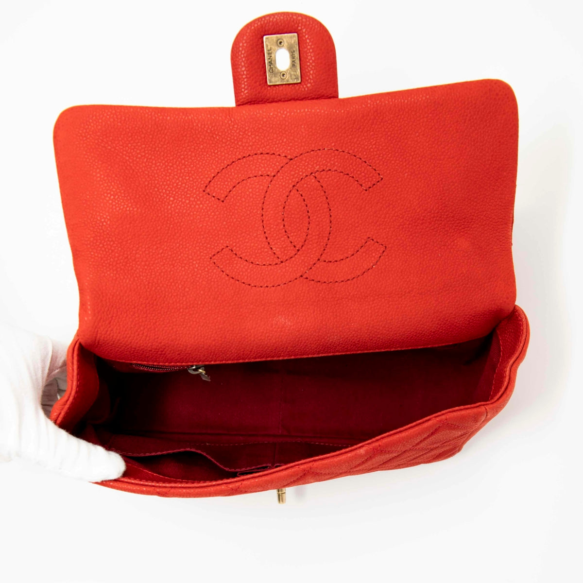 Chanel Red Easy Carry Flap