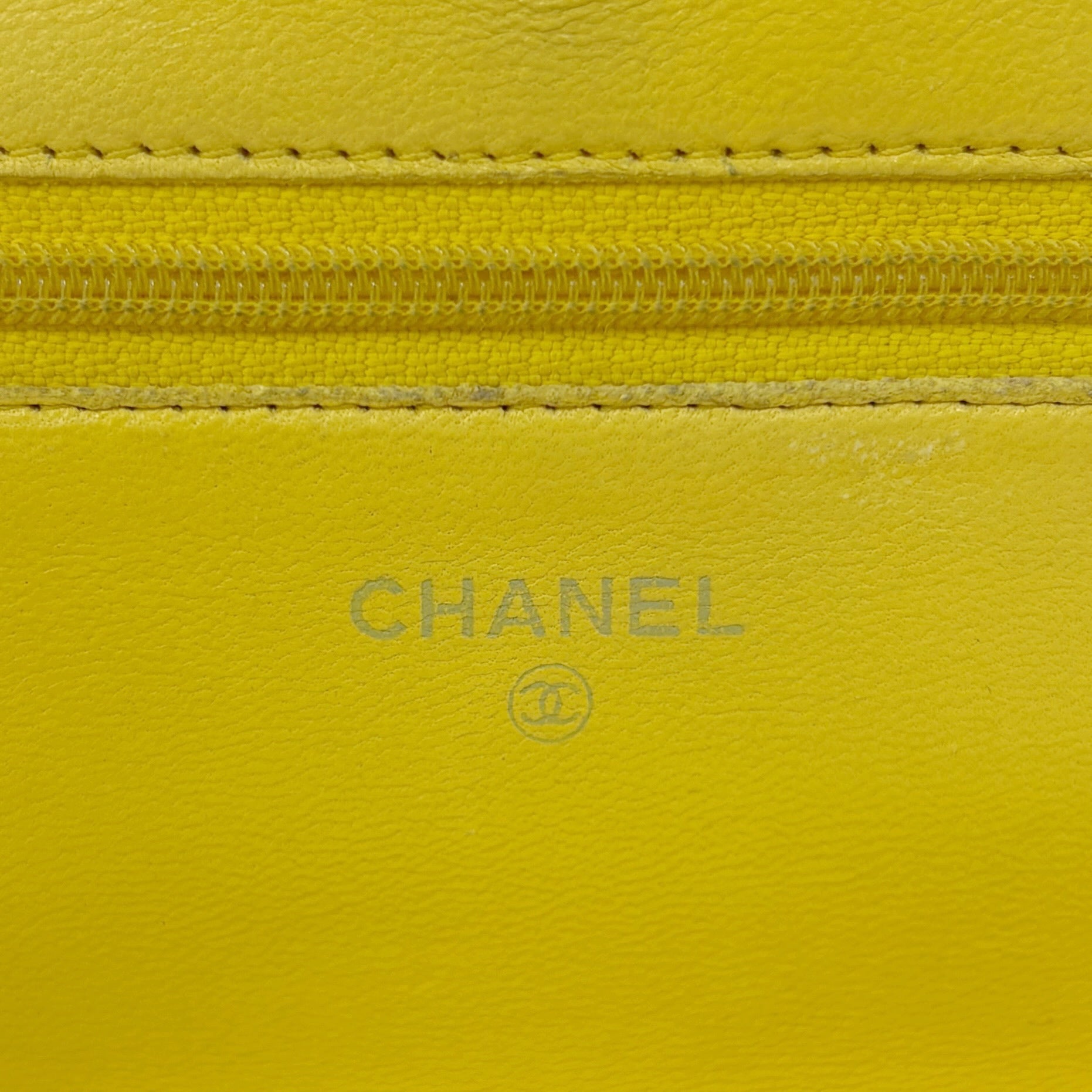 Chanel Yellow Wallet On Chain