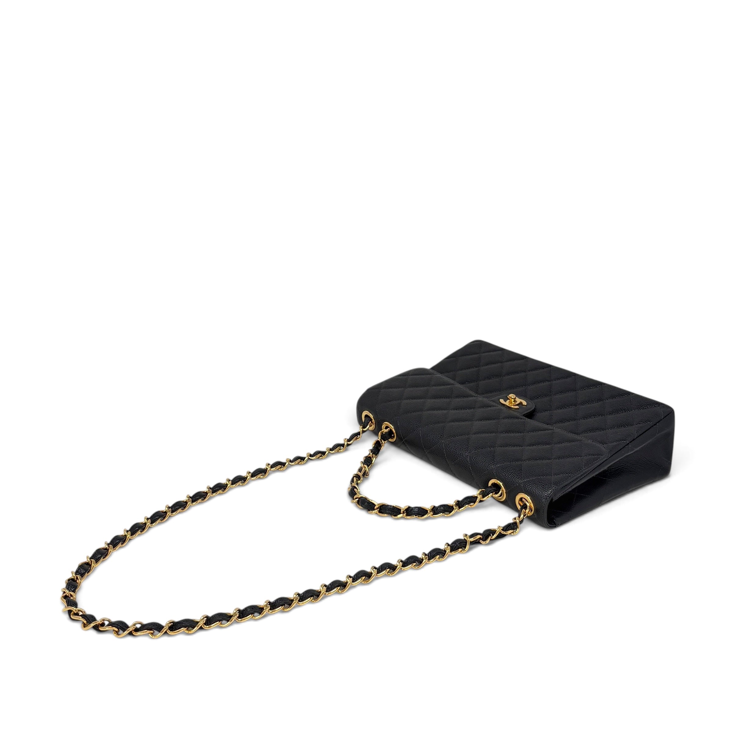Chanel Vintage Black Caviar Single Flap