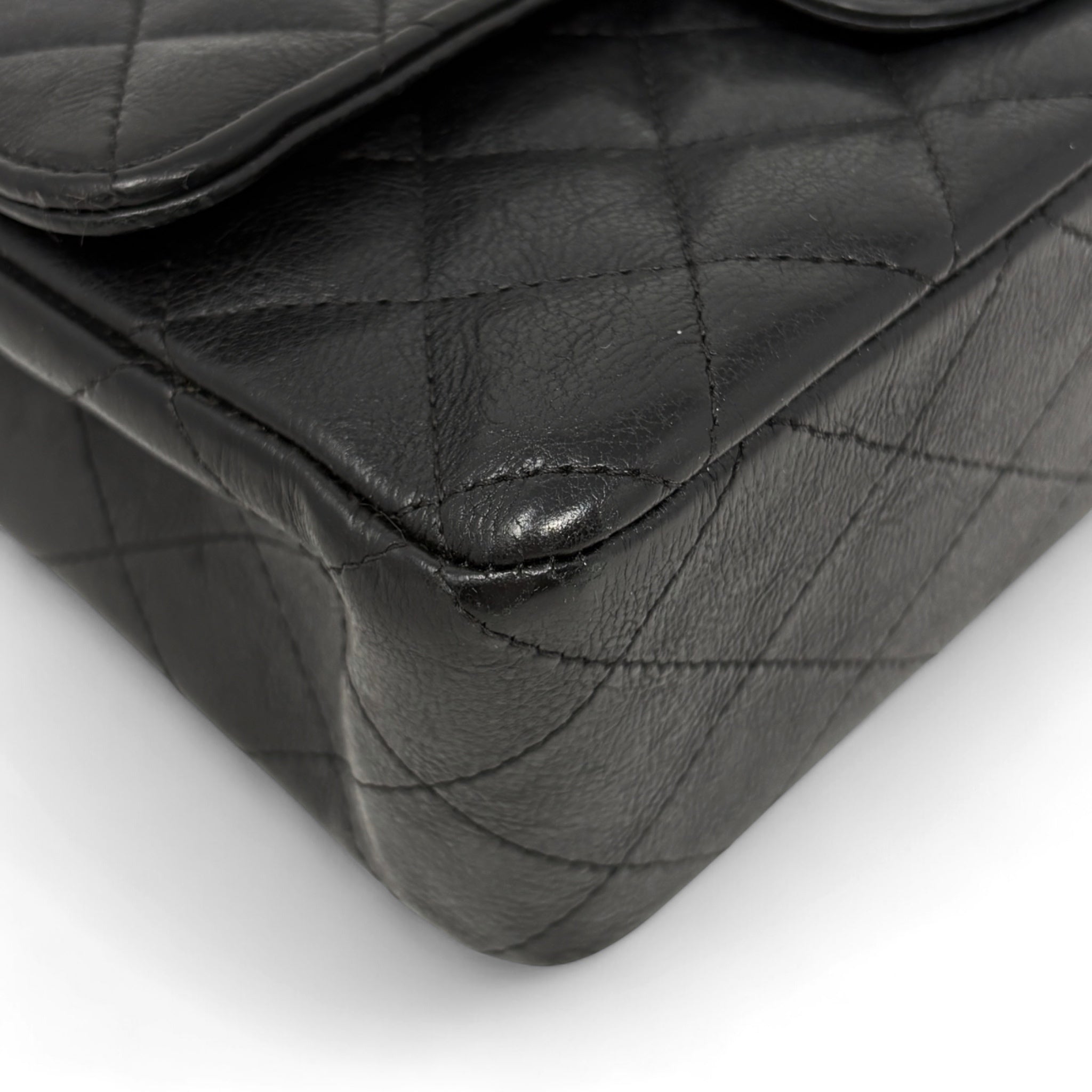 Chanel So Black Crumpled Calfskin Mini Rectangle Bag