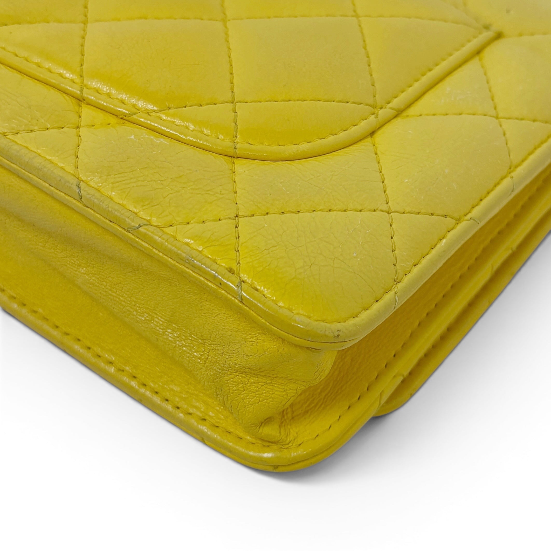 Chanel Yellow Wallet On Chain