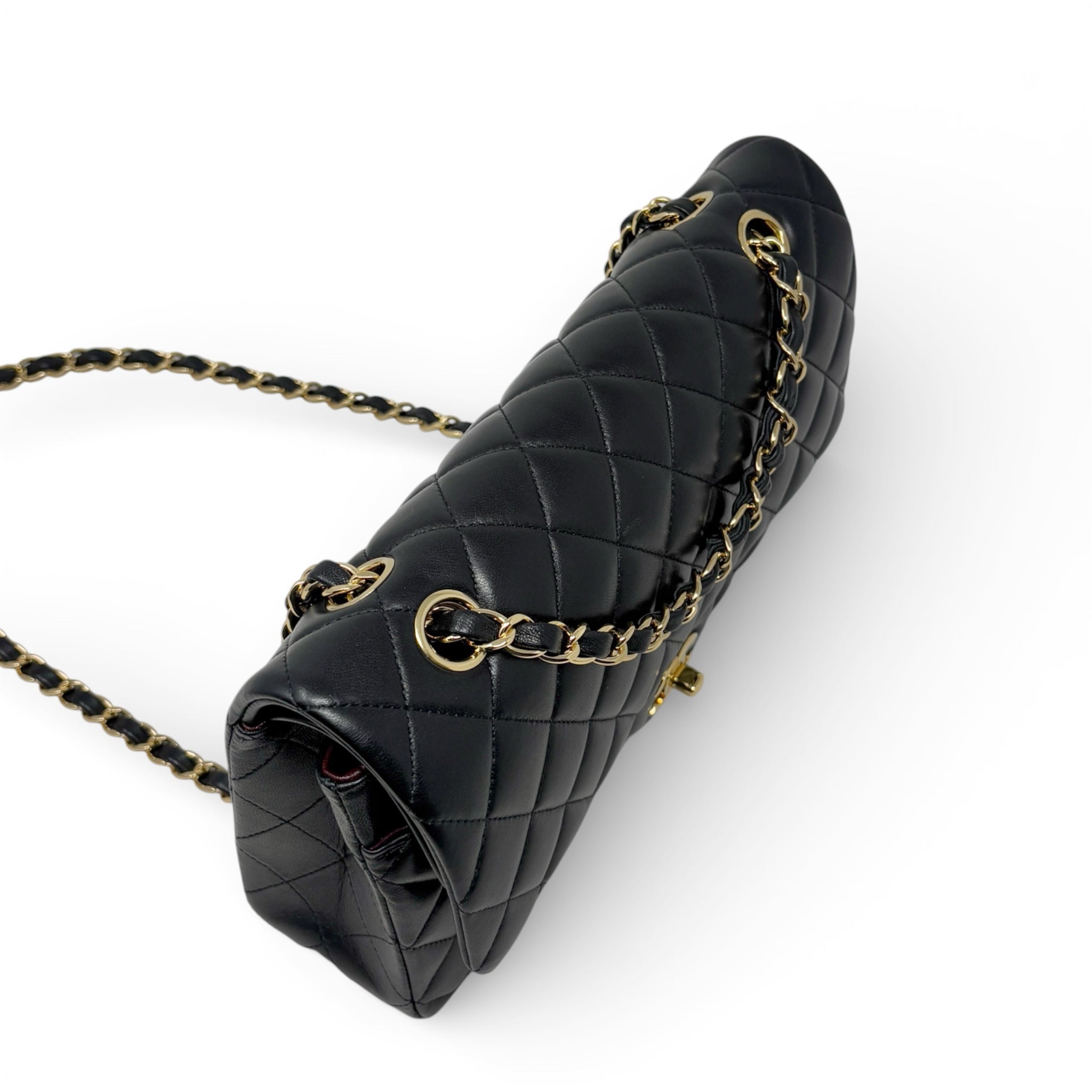 Chanel Black Lambskin Medium Classic Flap