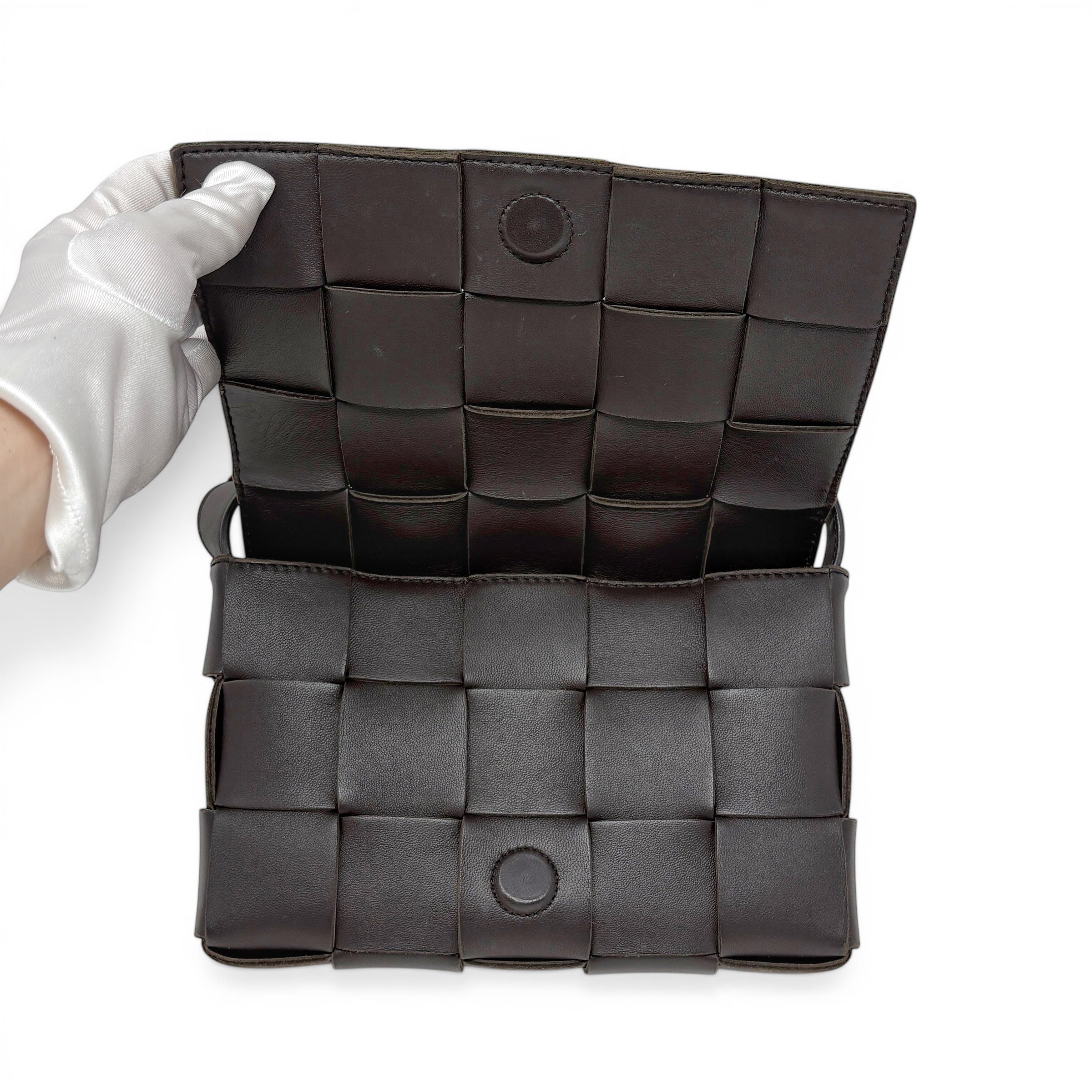 Bottega Veneta Dark Brown Cassette Bag