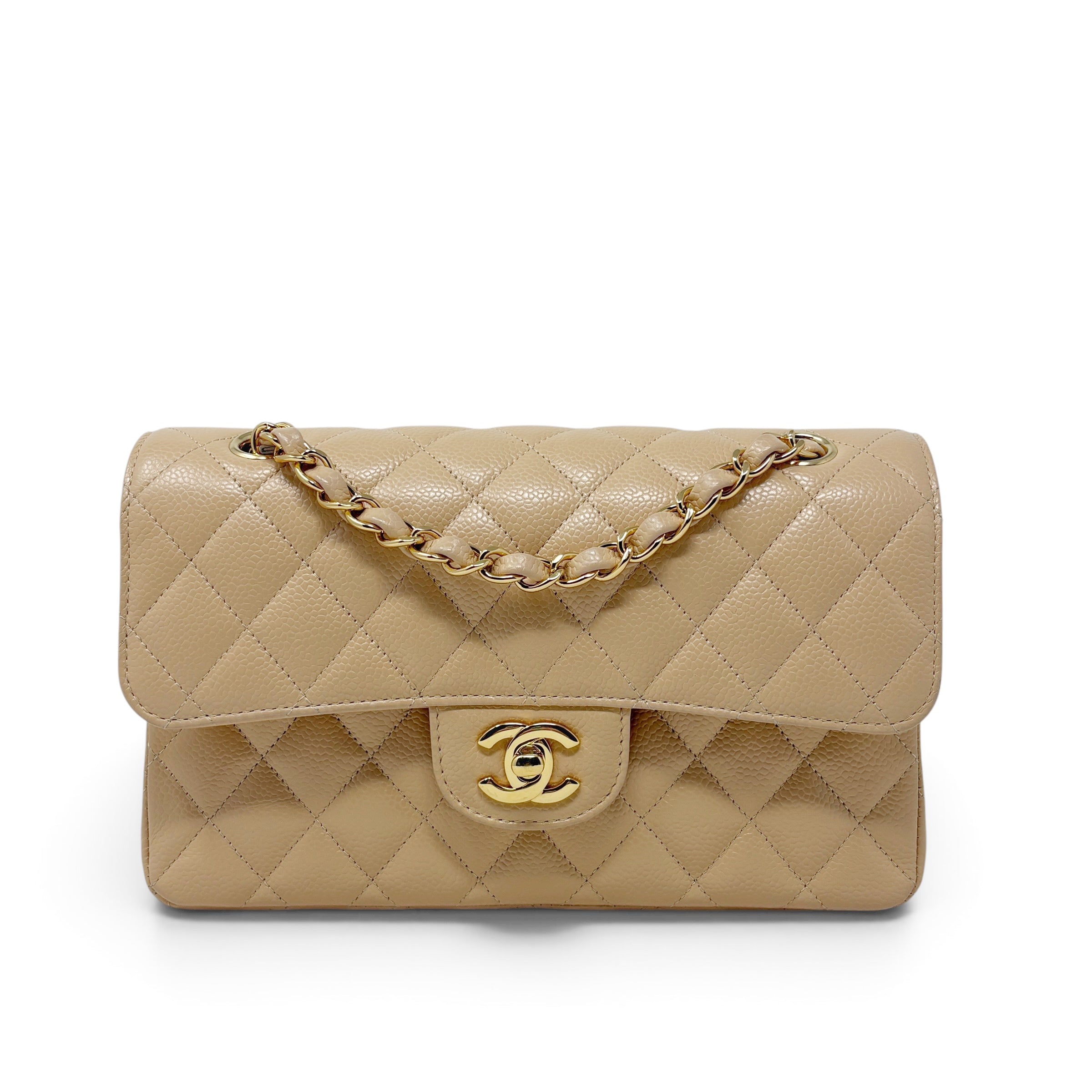 Chanel Beige Small Classic Flap