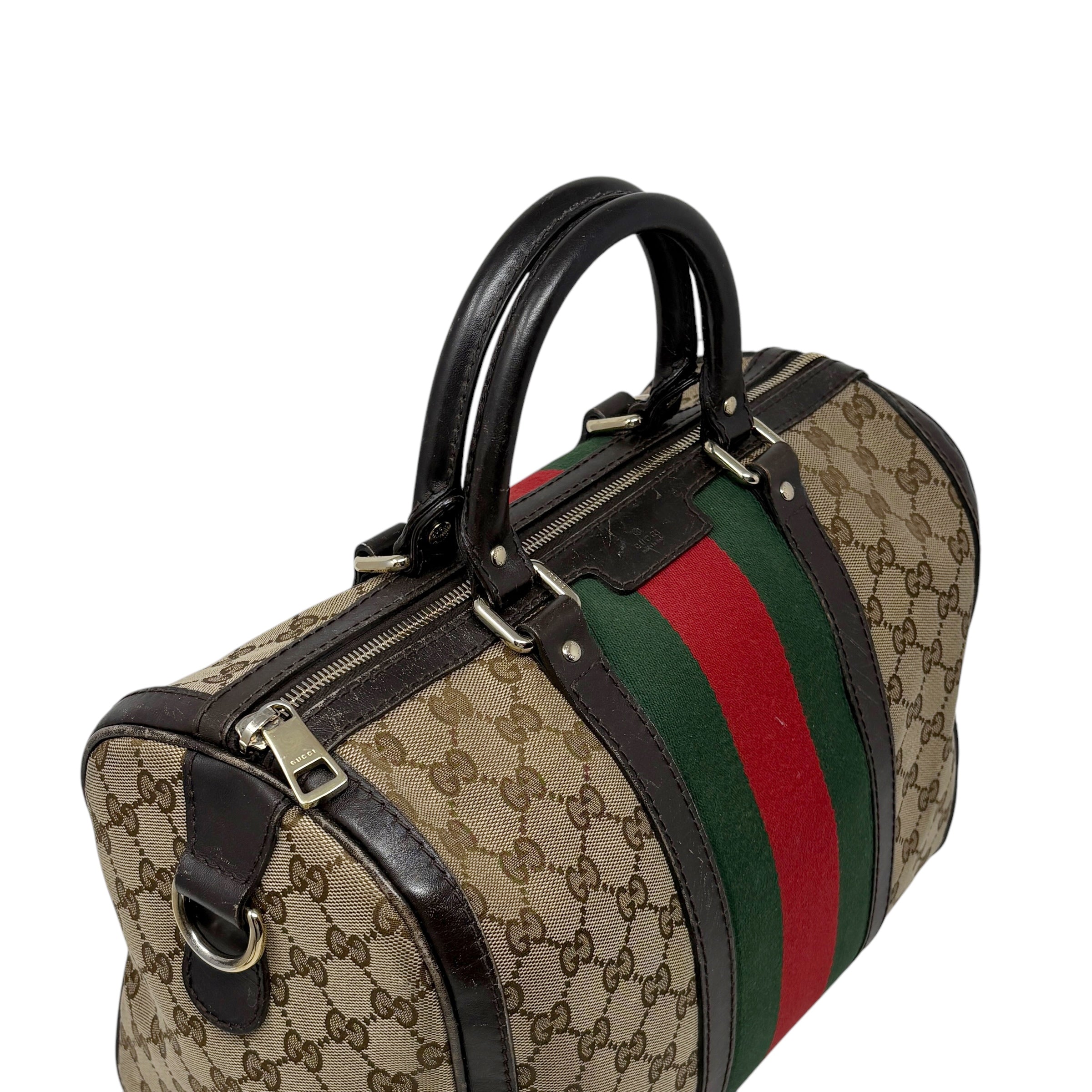 Gucci GG Canvas Sherry Boston Bag