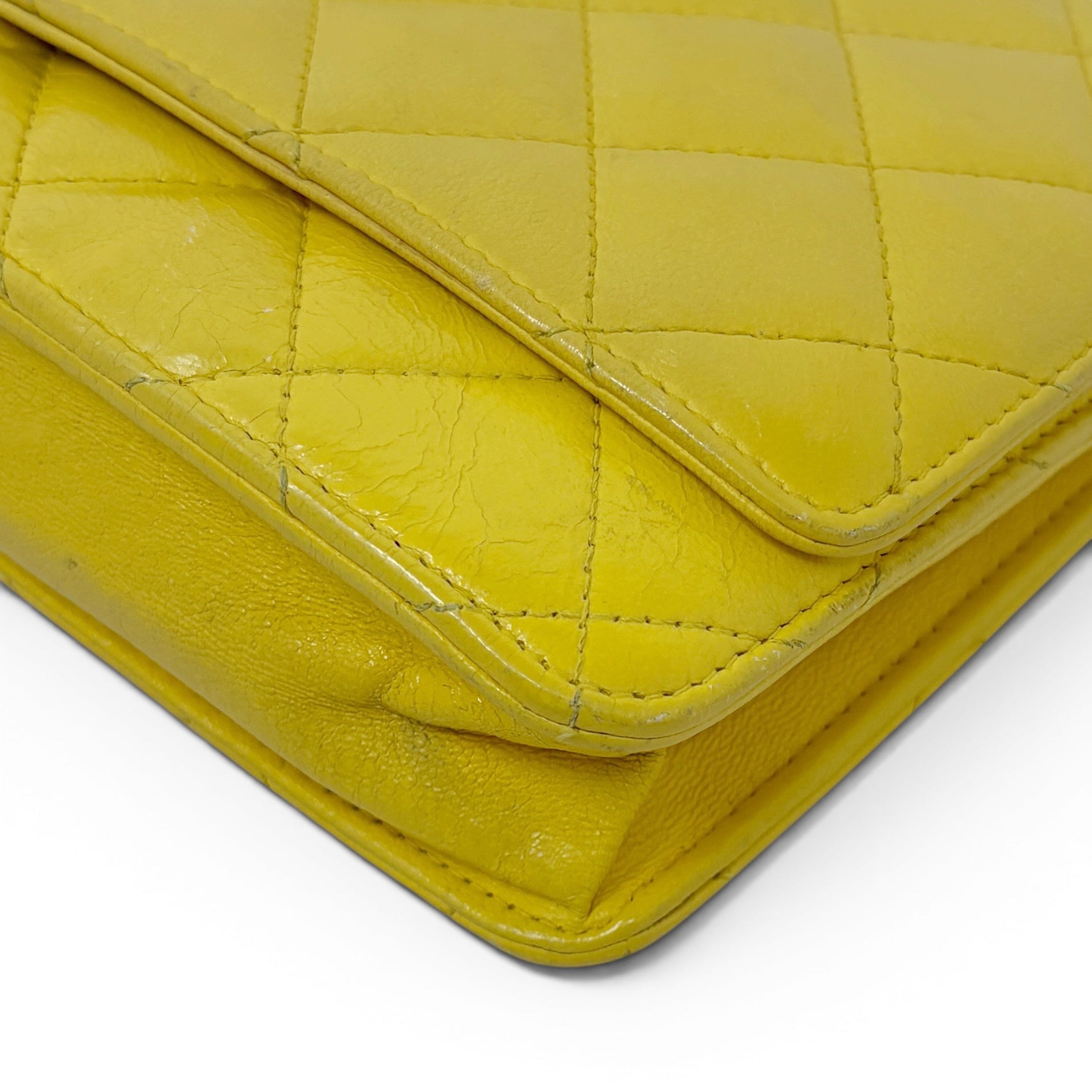 Chanel Yellow Wallet On Chain