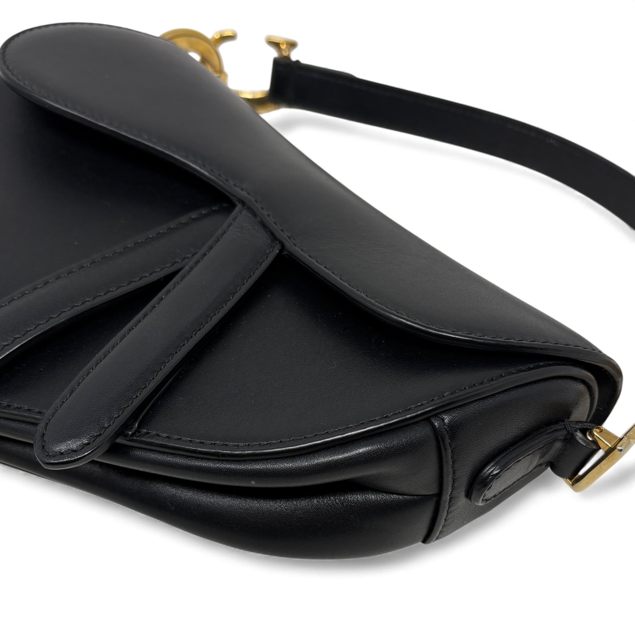 Dior Black Mini Saddle Bag with Strap