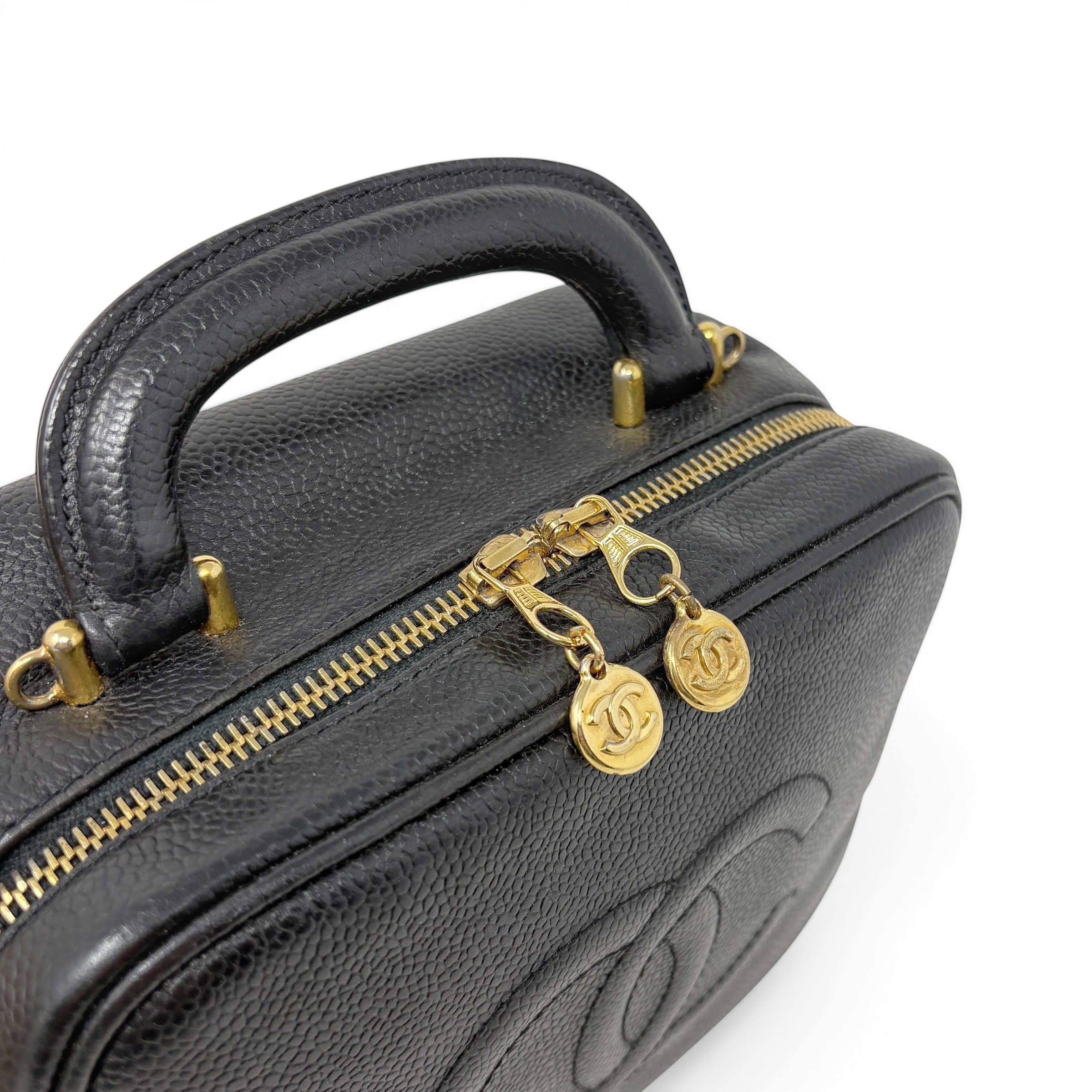 Chanel Vintage Black Lunch Box Vanity