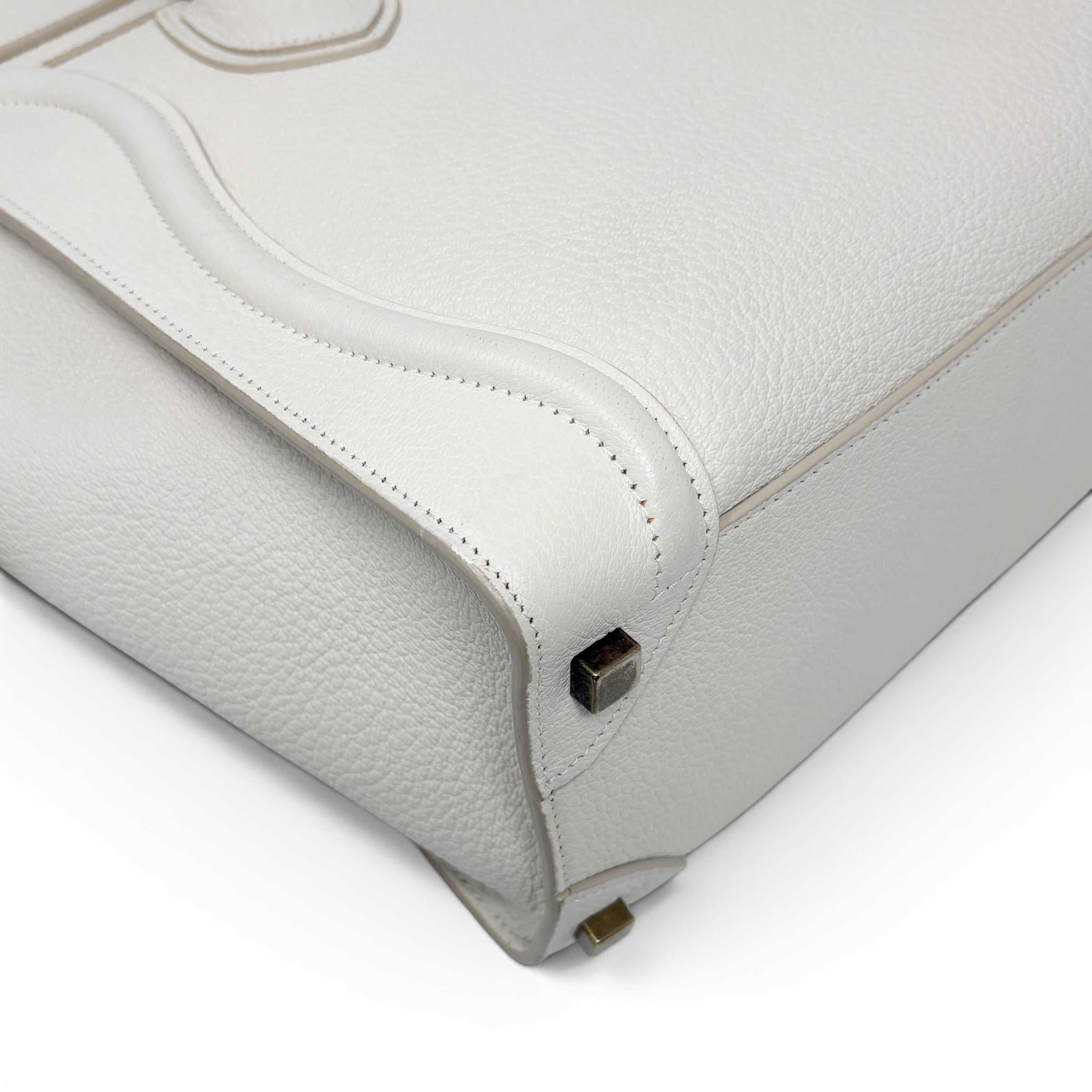 Celine White Micro Luggage Bag