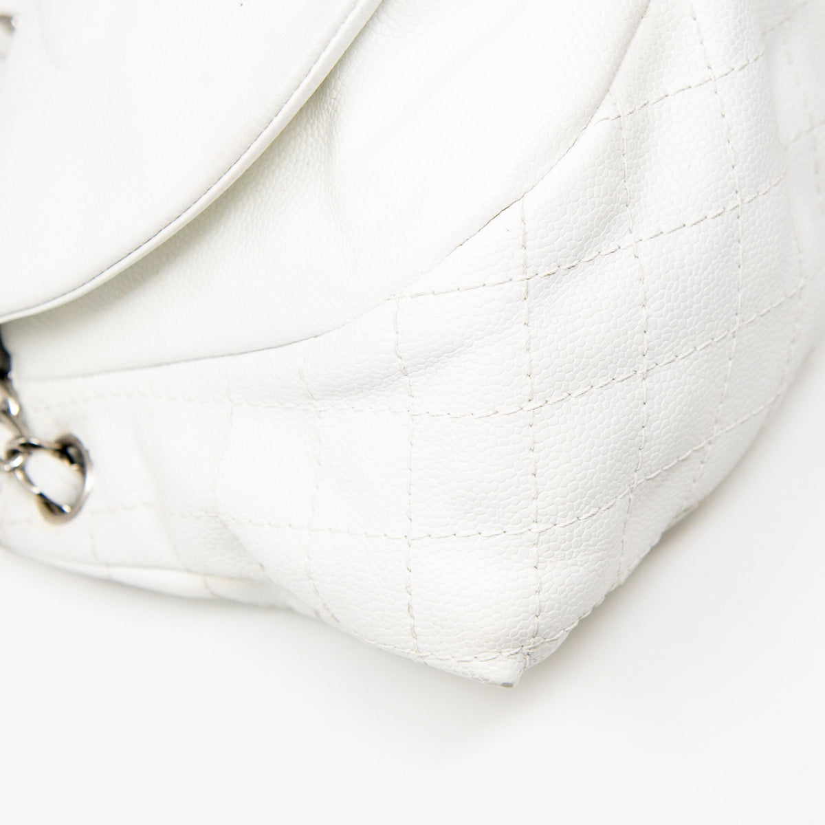 Chanel White Half Moon Bag
