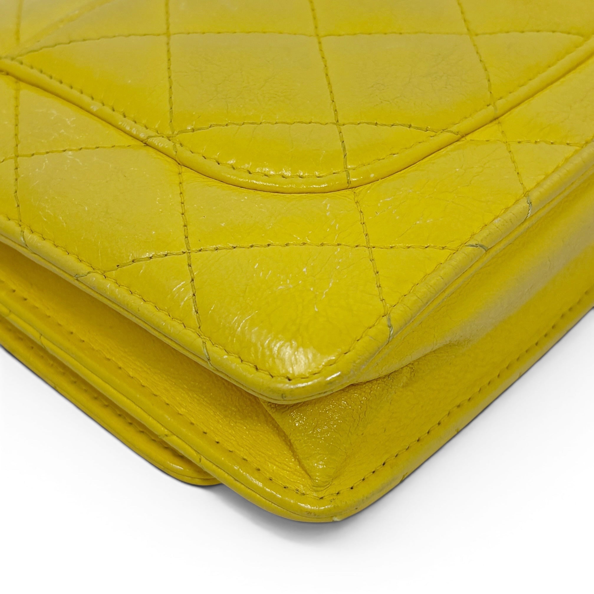 Chanel Yellow Wallet On Chain