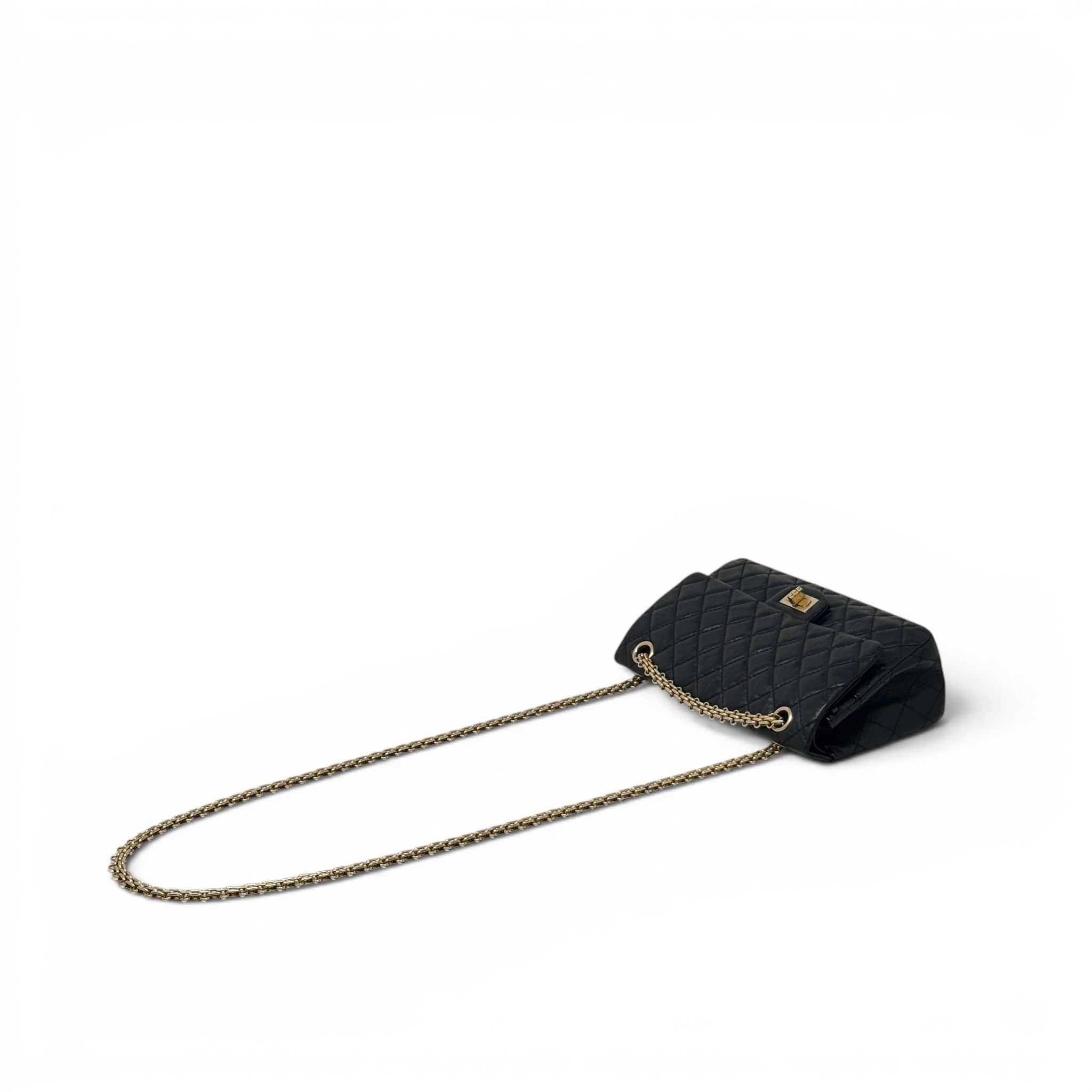Chanel Black Calfskin 2.55 Reissue 225