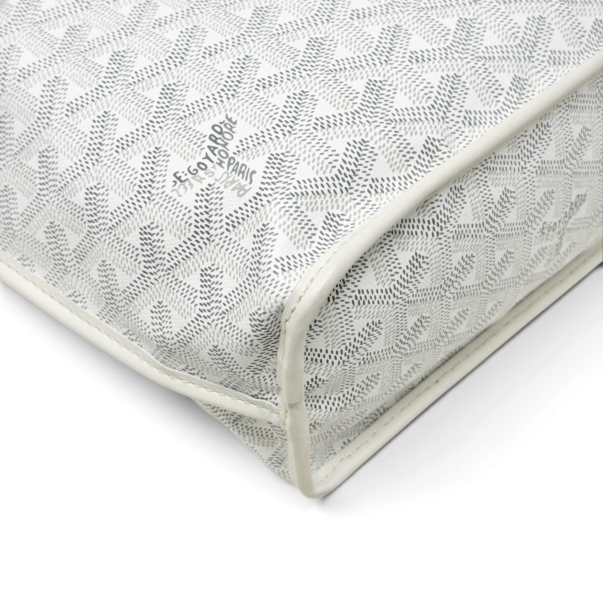 Goyard White Goyardine Anjou Mini Tote