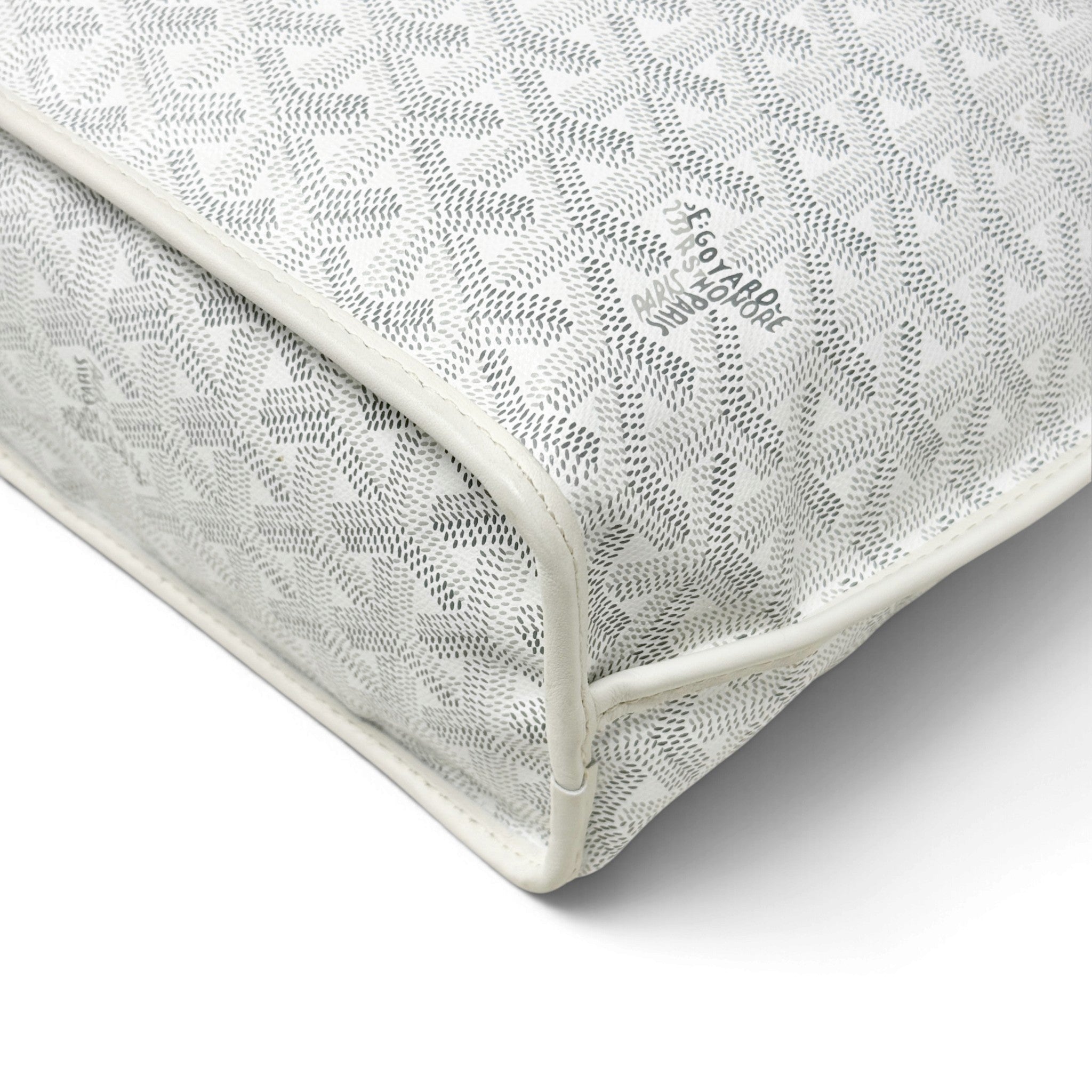 Goyard White Goyardine Anjou Mini Tote