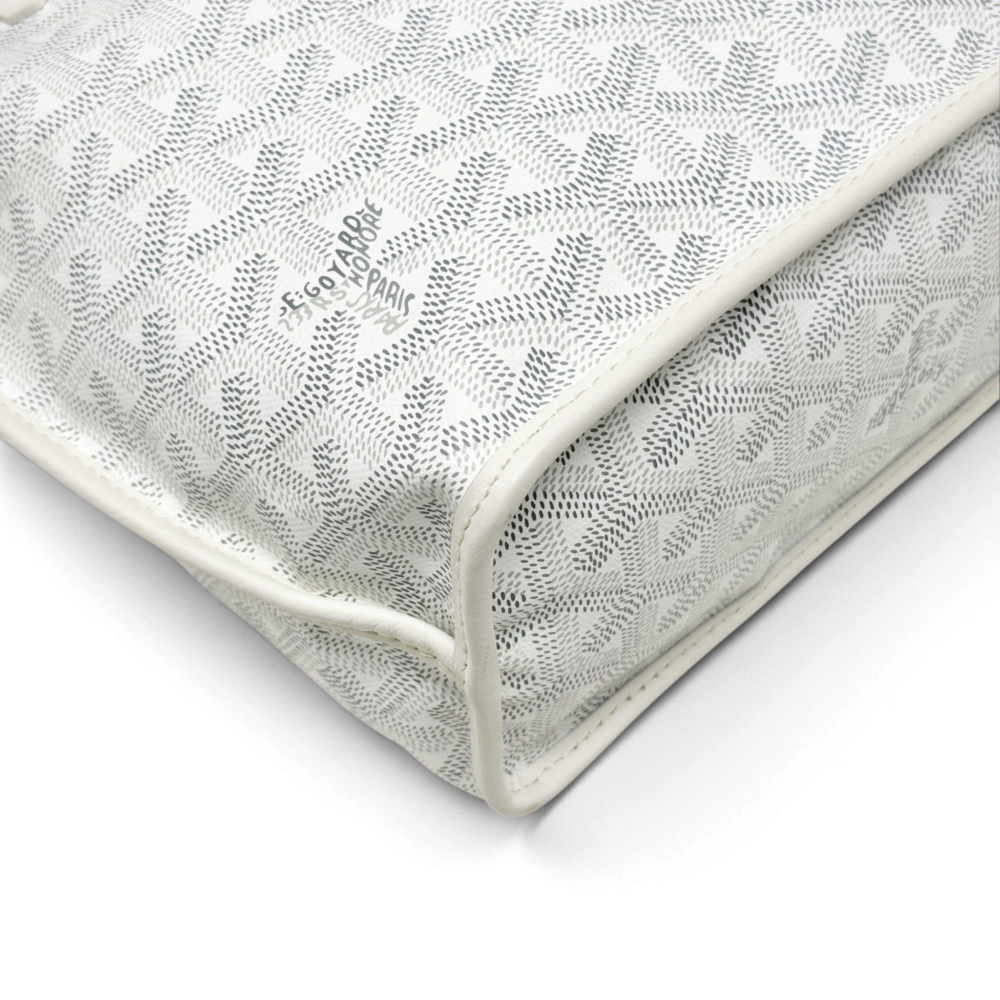 Goyard White Goyardine Anjou Mini Tote