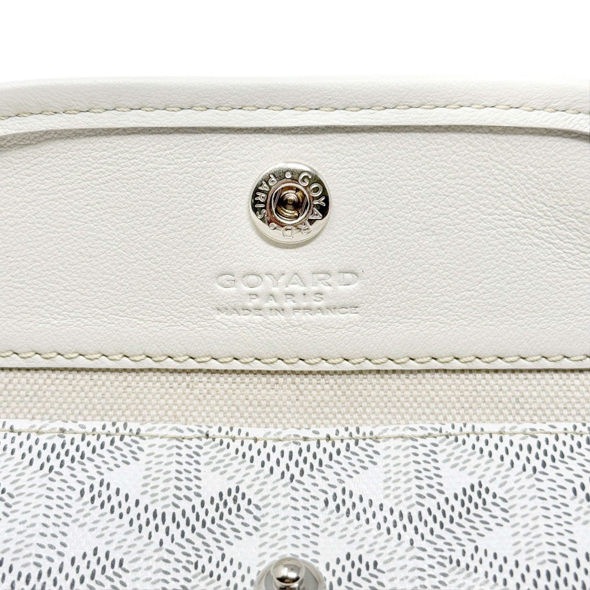Goyard White Goyardine Anjou Mini Tote