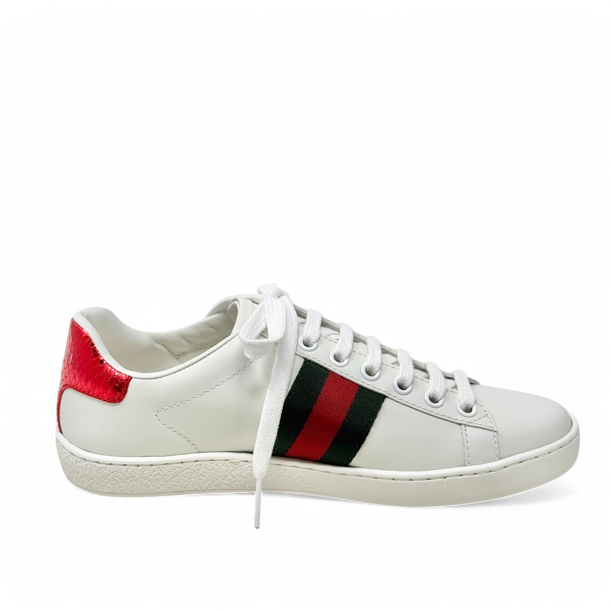 Gucci White Ace Sneakers 34.5