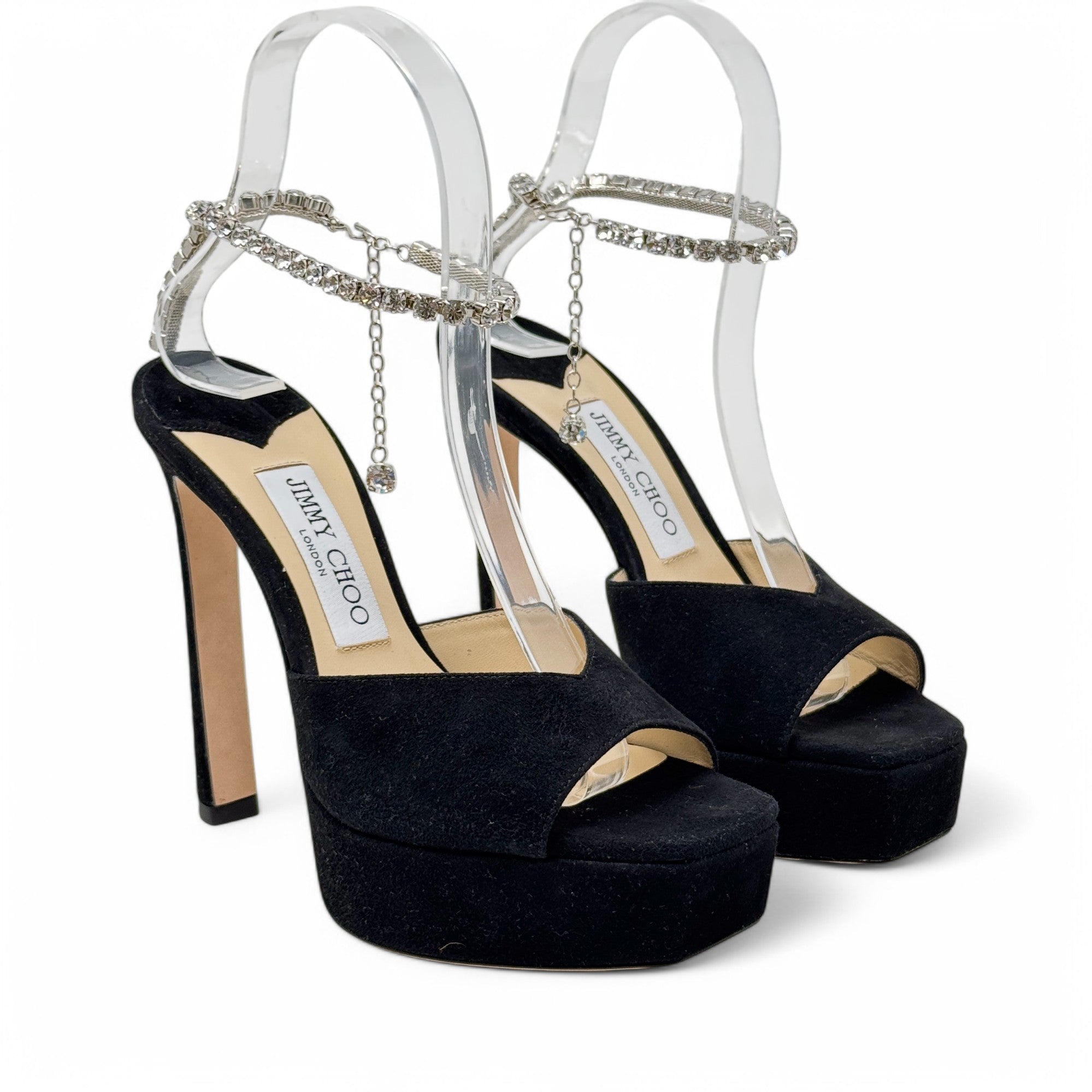 Jimmy Choo Black Saeda Sandals 36