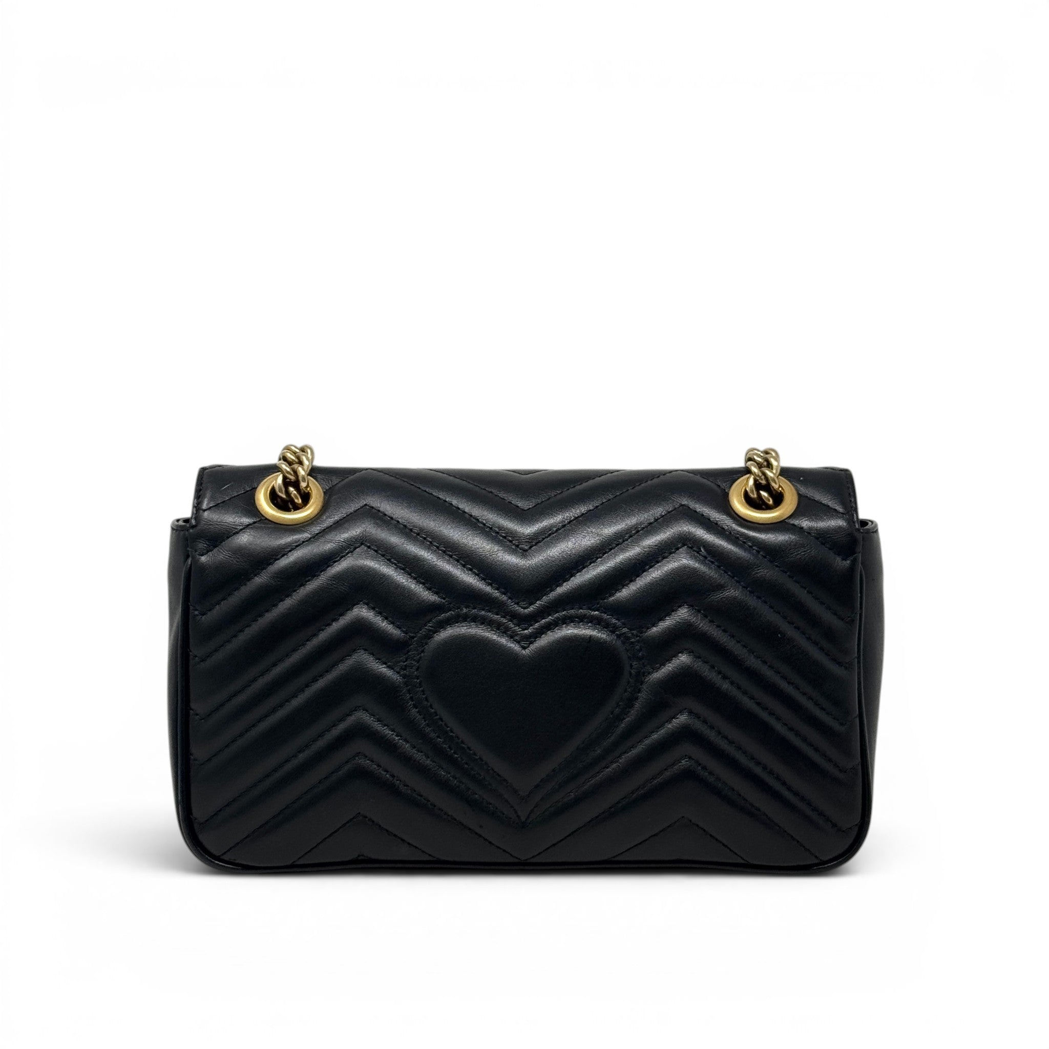 Gucci Black Medium GG Marmont Bag