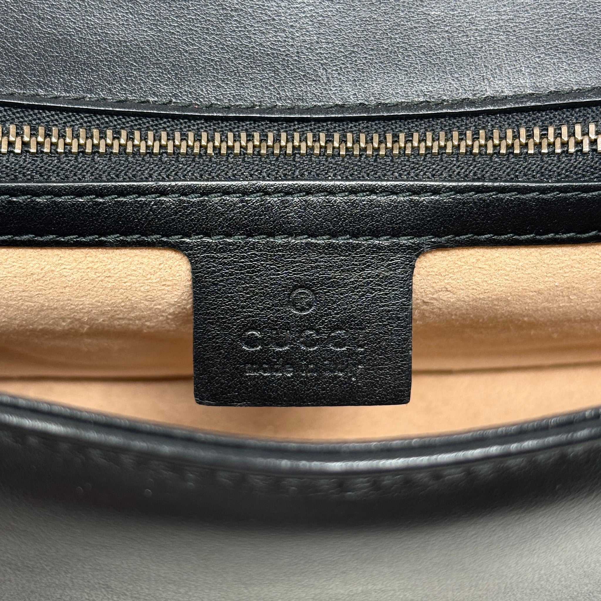 Gucci Black Medium GG Marmont Bag