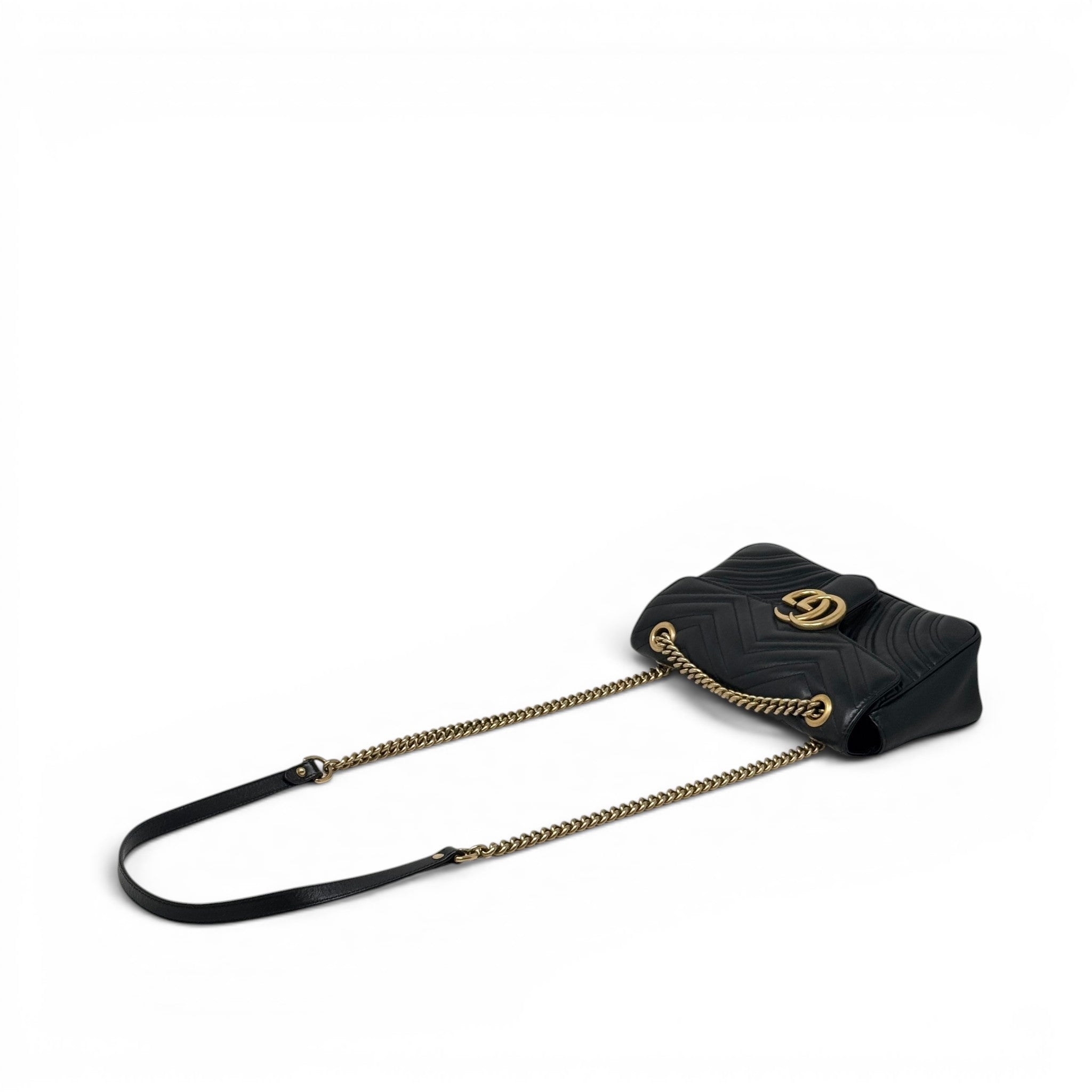 Gucci Black Medium GG Marmont Bag