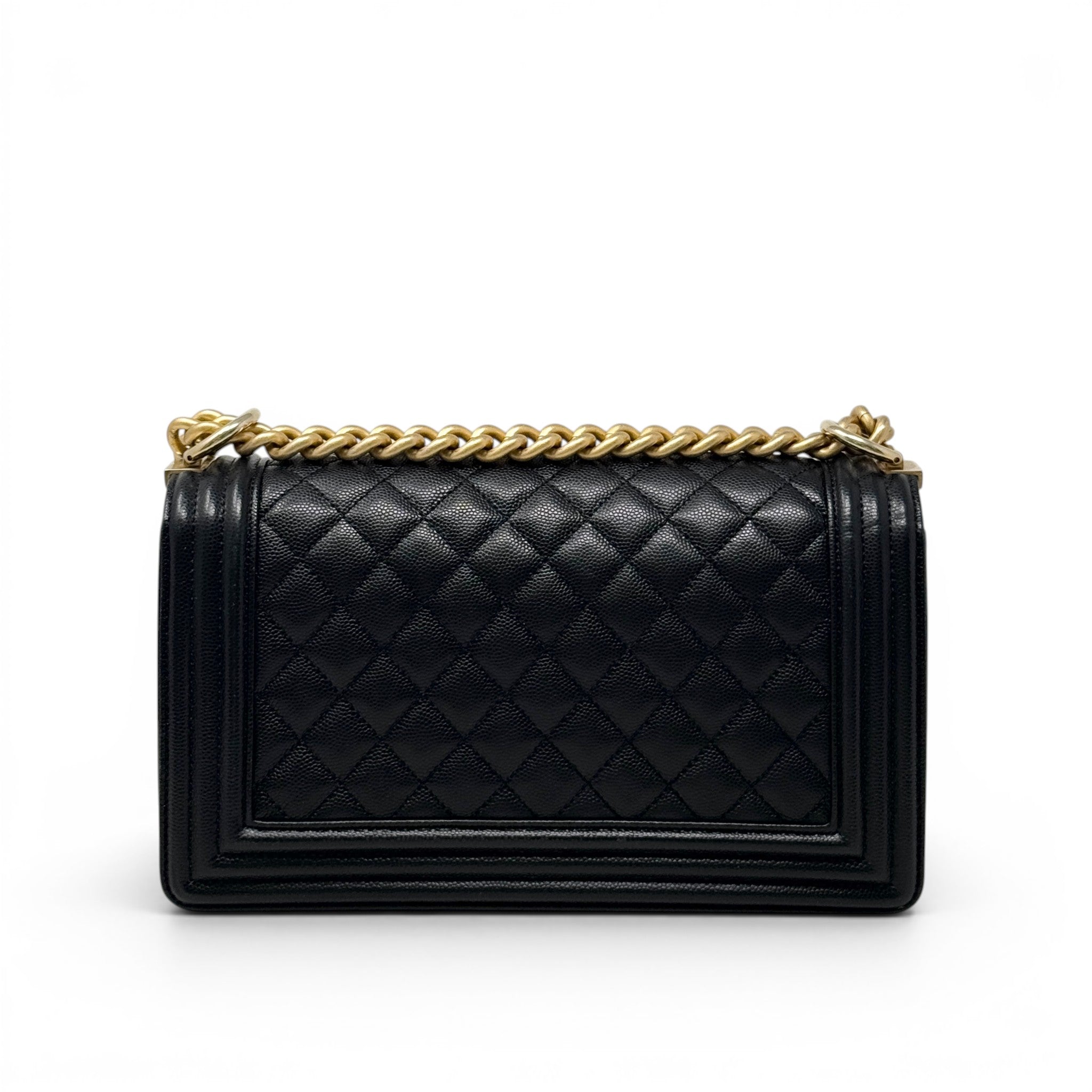 Chanel Black Caviar Medium Boy Bag GHW