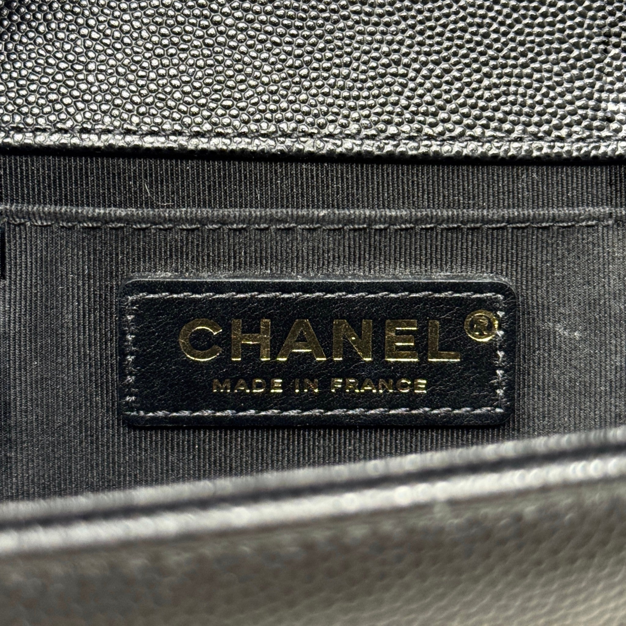 Chanel Black Caviar Medium Boy Bag GHW