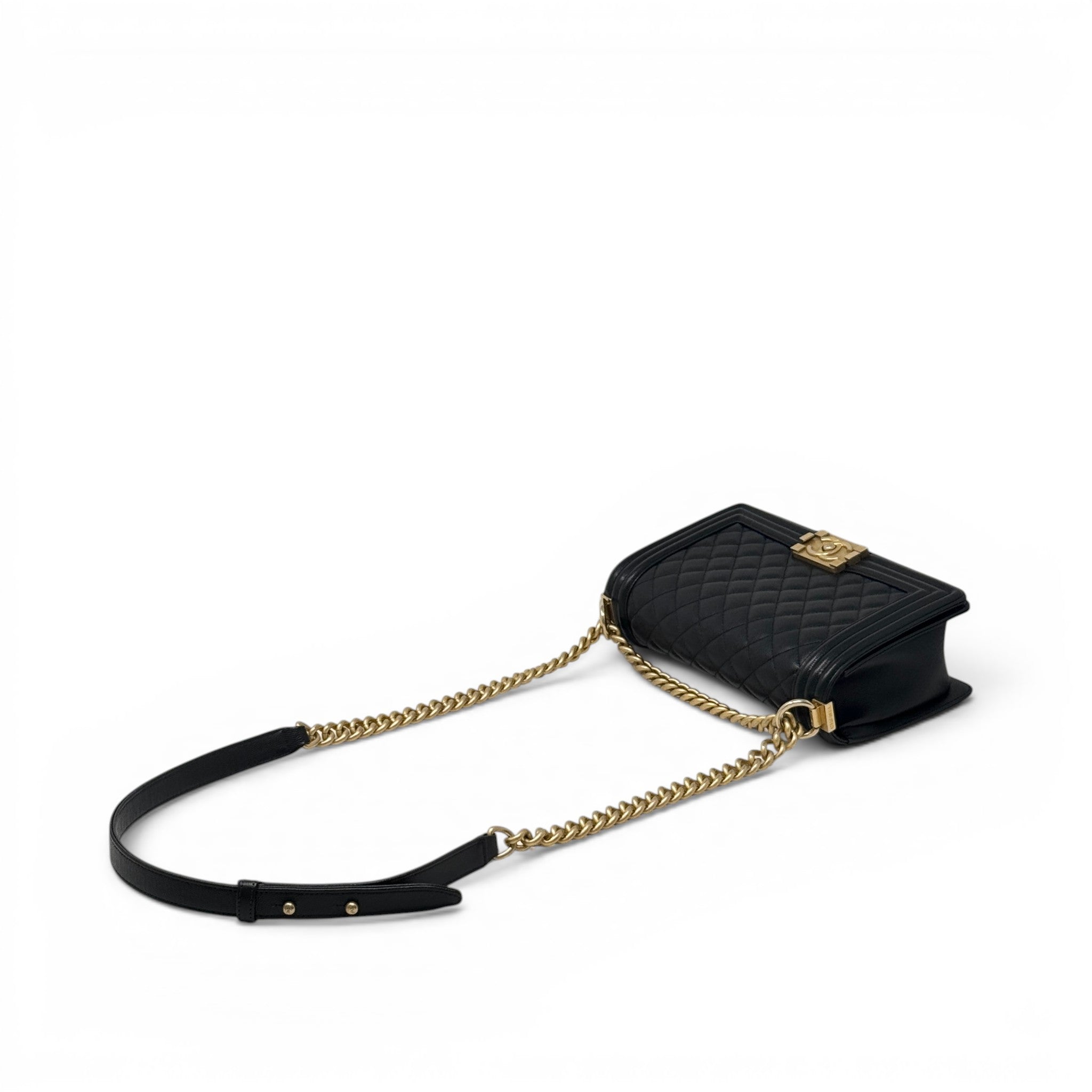 Chanel Black Caviar Medium Boy Bag GHW