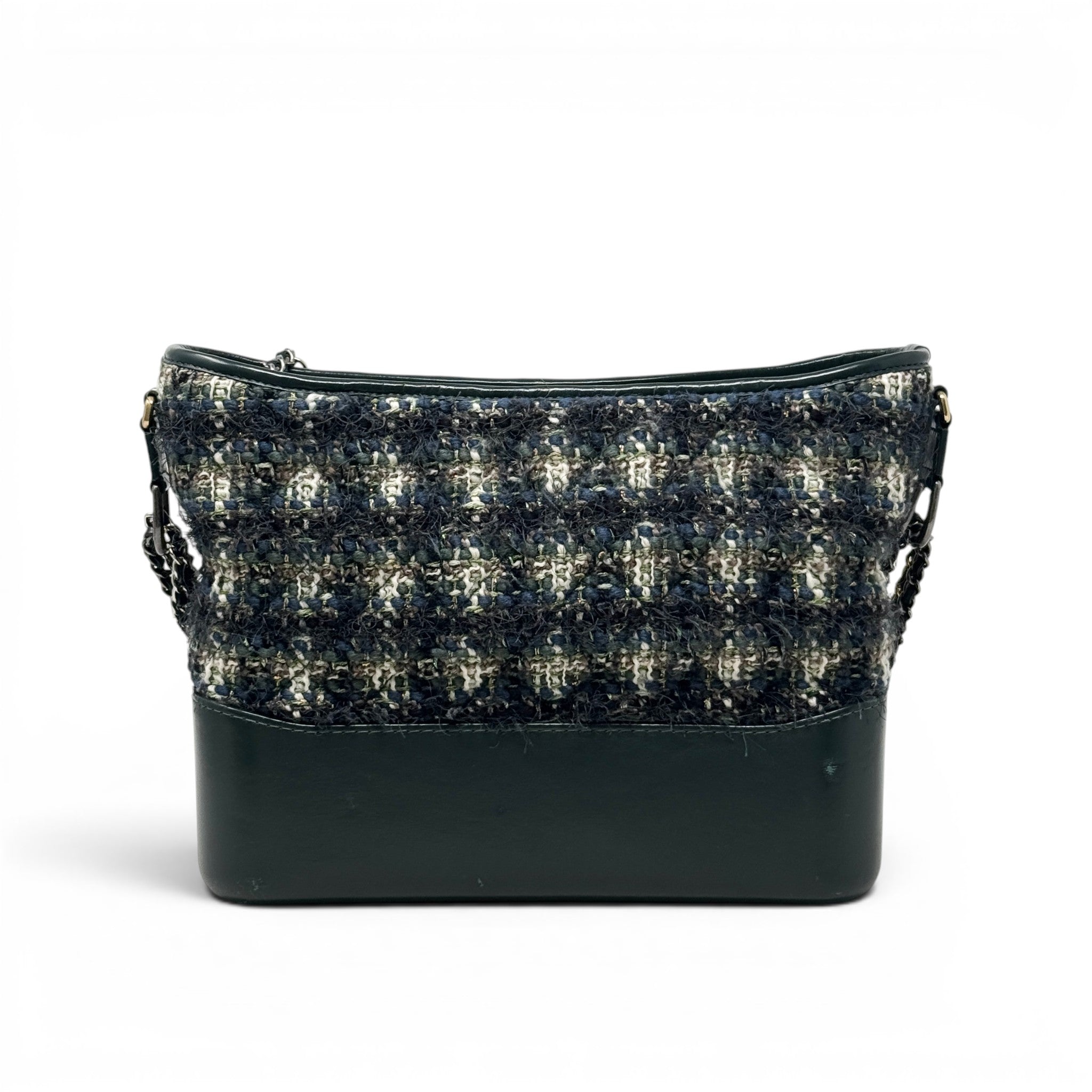 Chanel Green Tweed Medium Gabrielle Hobo