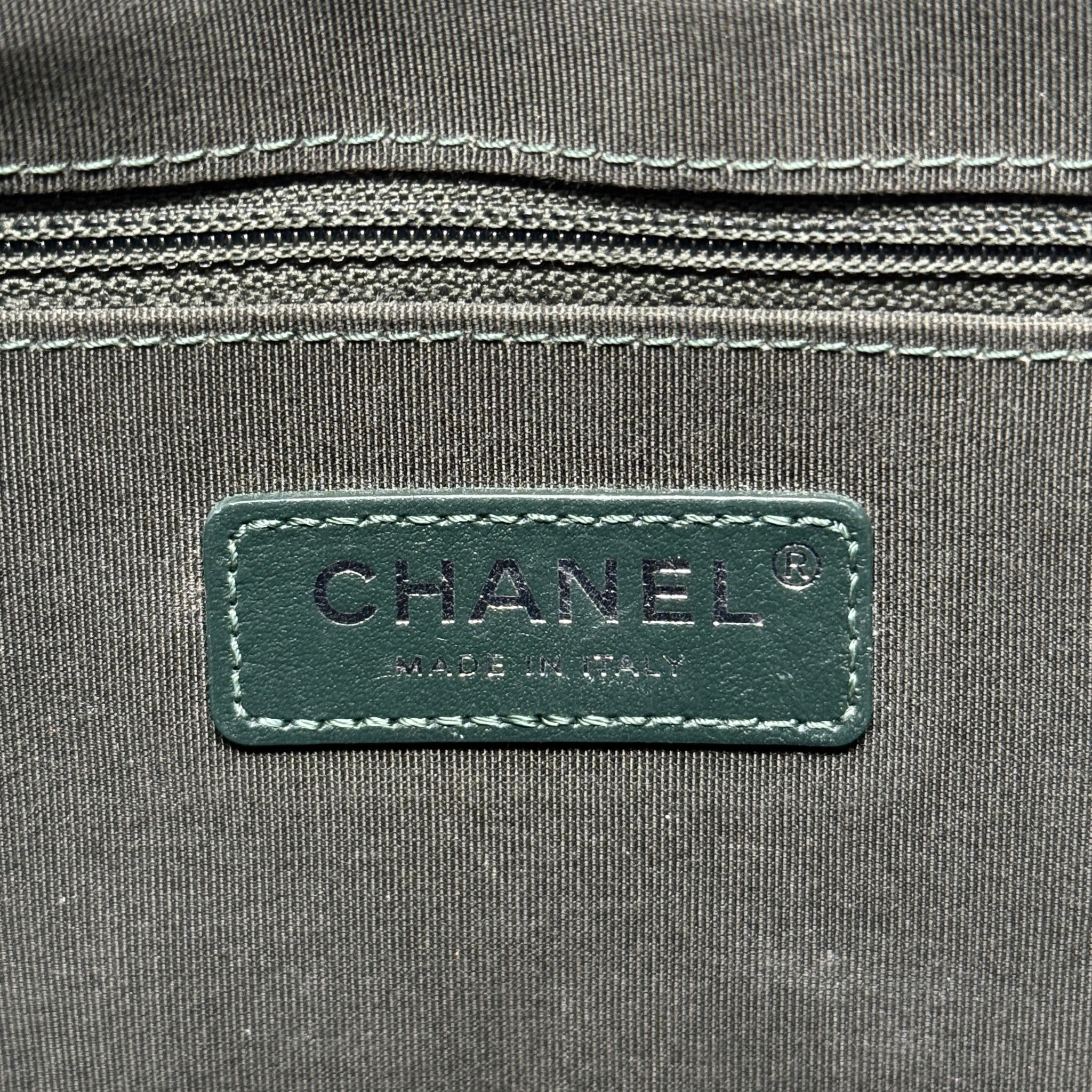 Chanel Green Tweed Medium Gabrielle Hobo