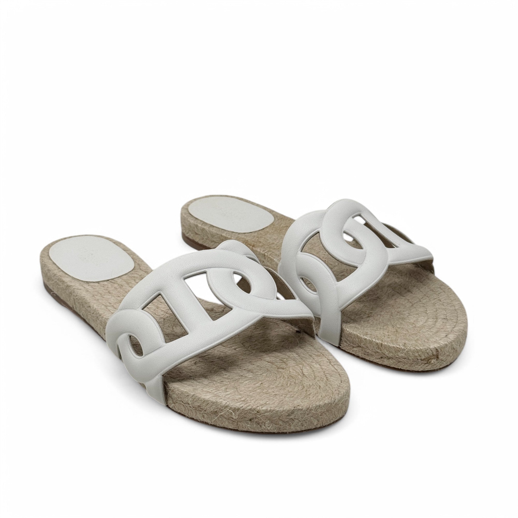 Hermes Blanc Famosa Espadrilles 37