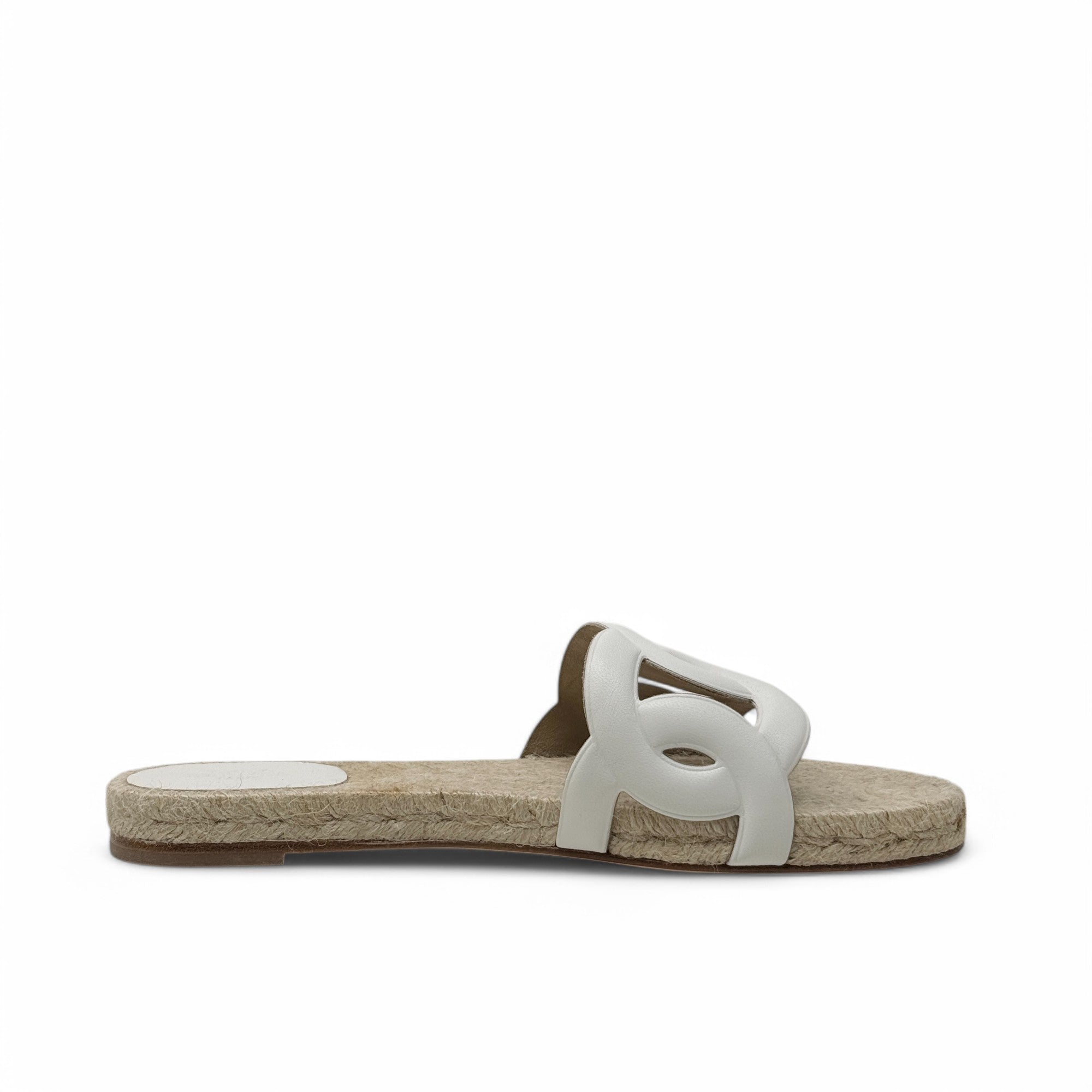 Hermes Blanc Famosa Espadrilles 37