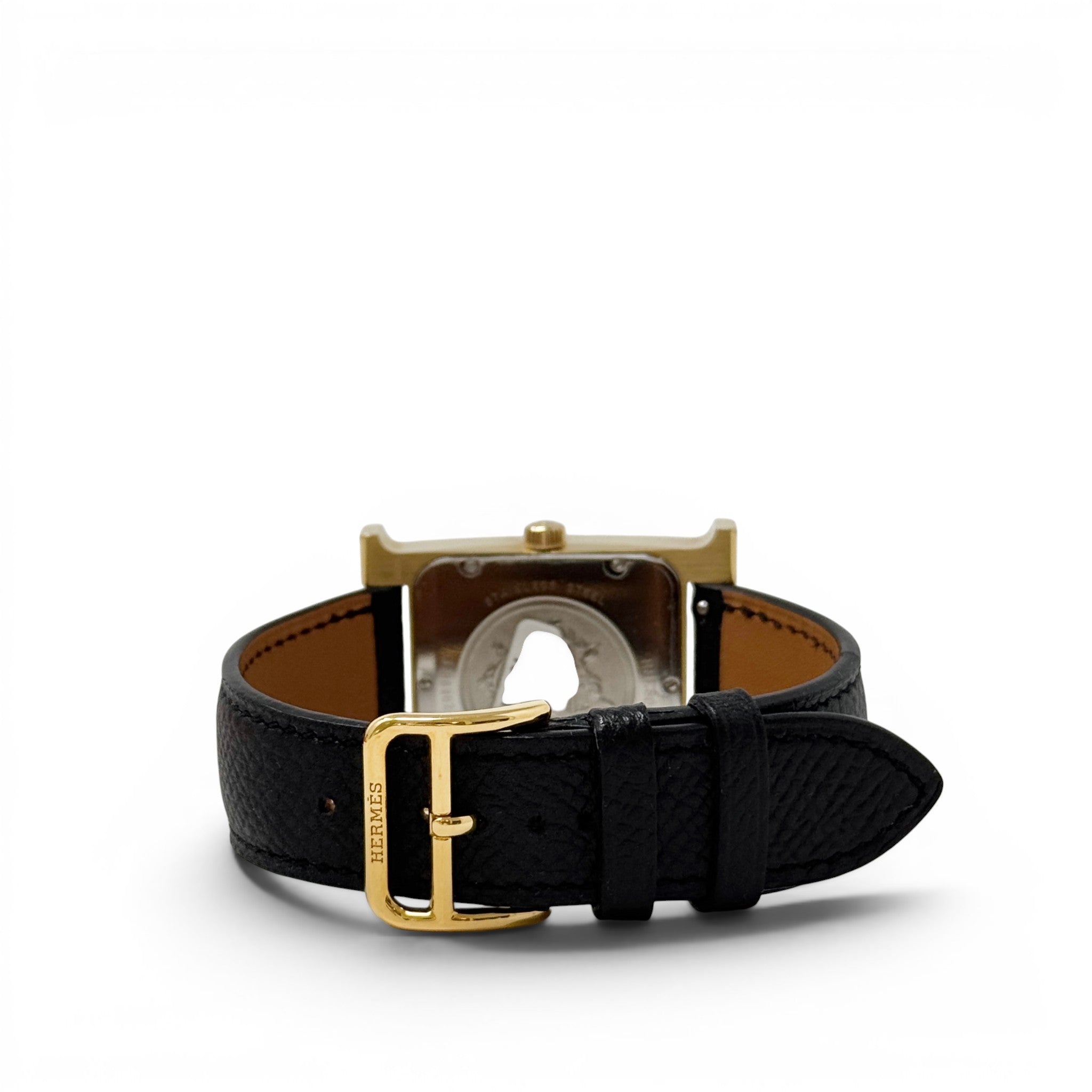 Hermes Noir Epsom Heure H Watch 34mm