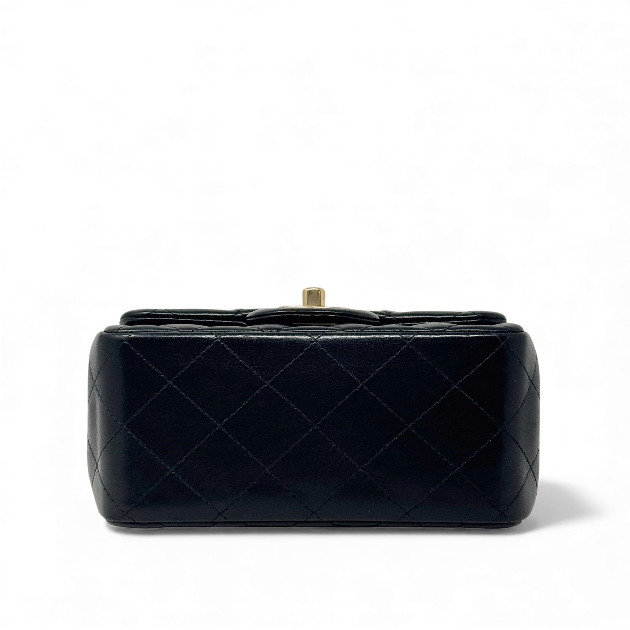 Chanel Black Lambskin Mini Square Flap