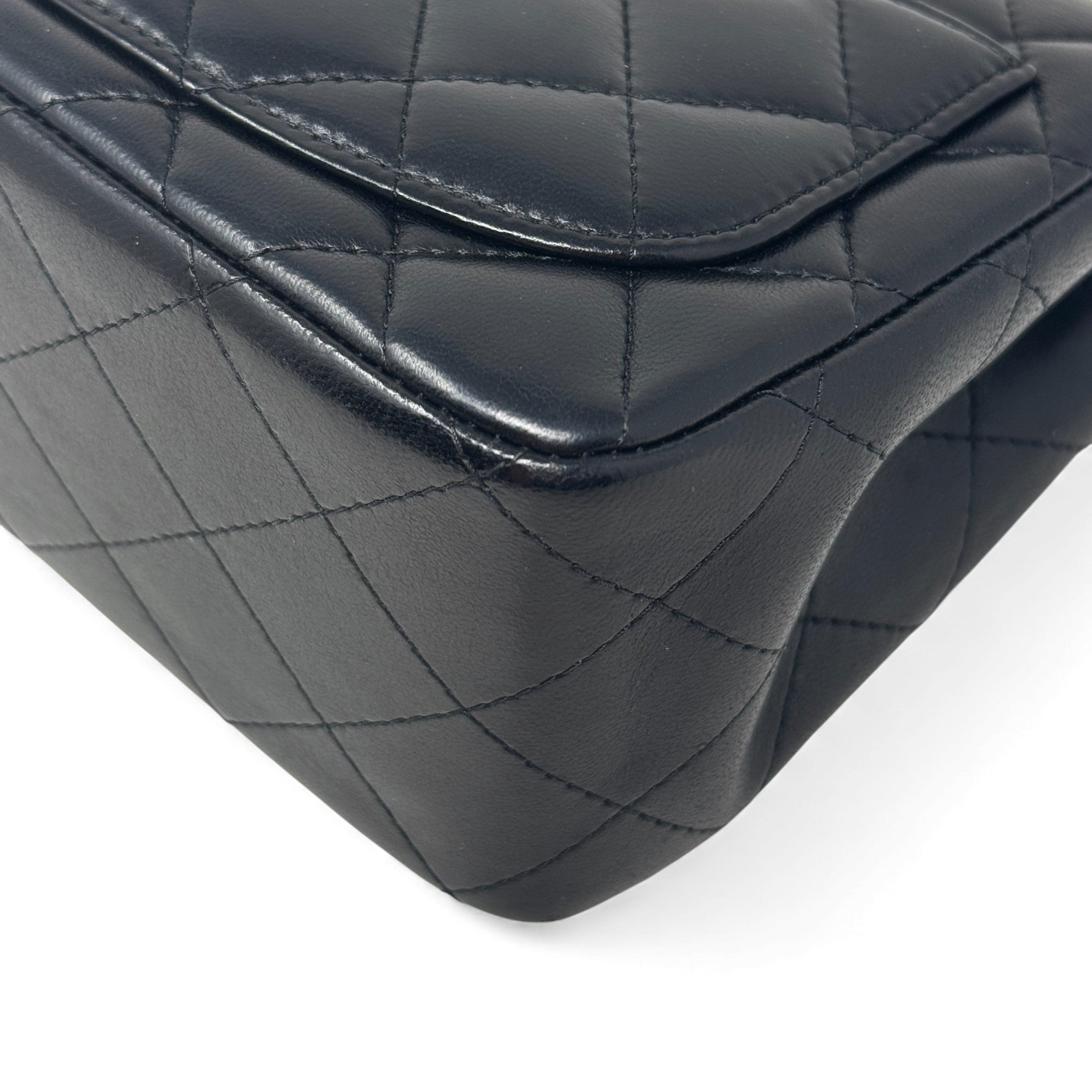 Chanel Black Lambskin Mini Square Flap