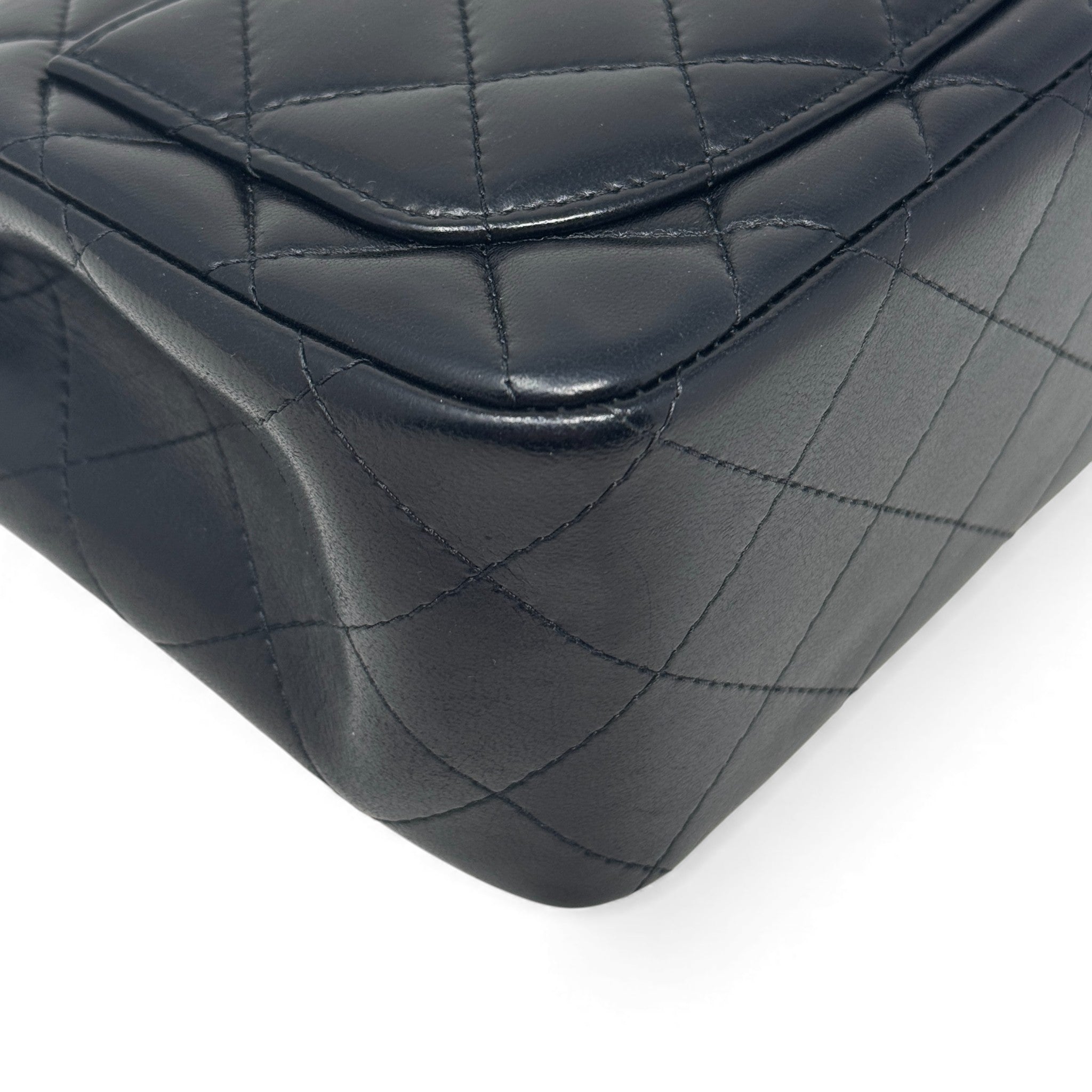 Chanel Black Lambskin Mini Square Flap