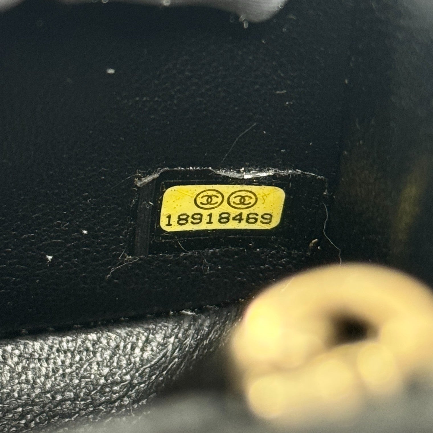 Chanel Black Lambskin Mini Square Flap