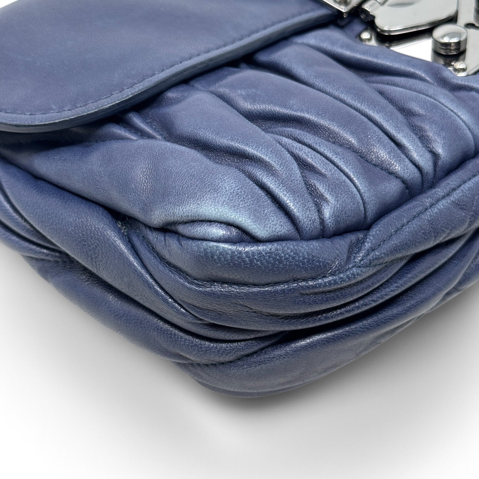 Miu Miu Navy Sacca Shoulder Bag