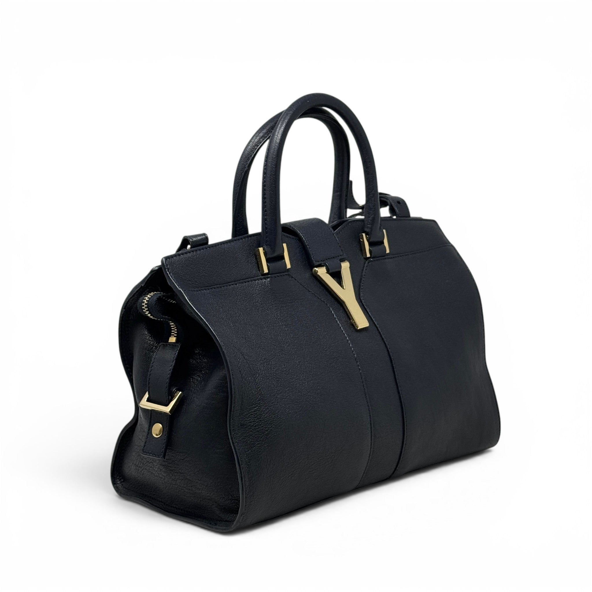 Saint Laurent Navy Small Y Cabas Bag