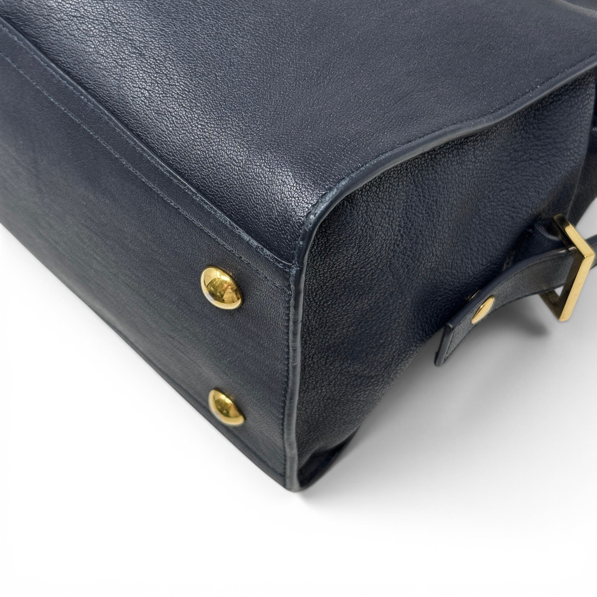 Saint Laurent Navy Small Y Cabas Bag