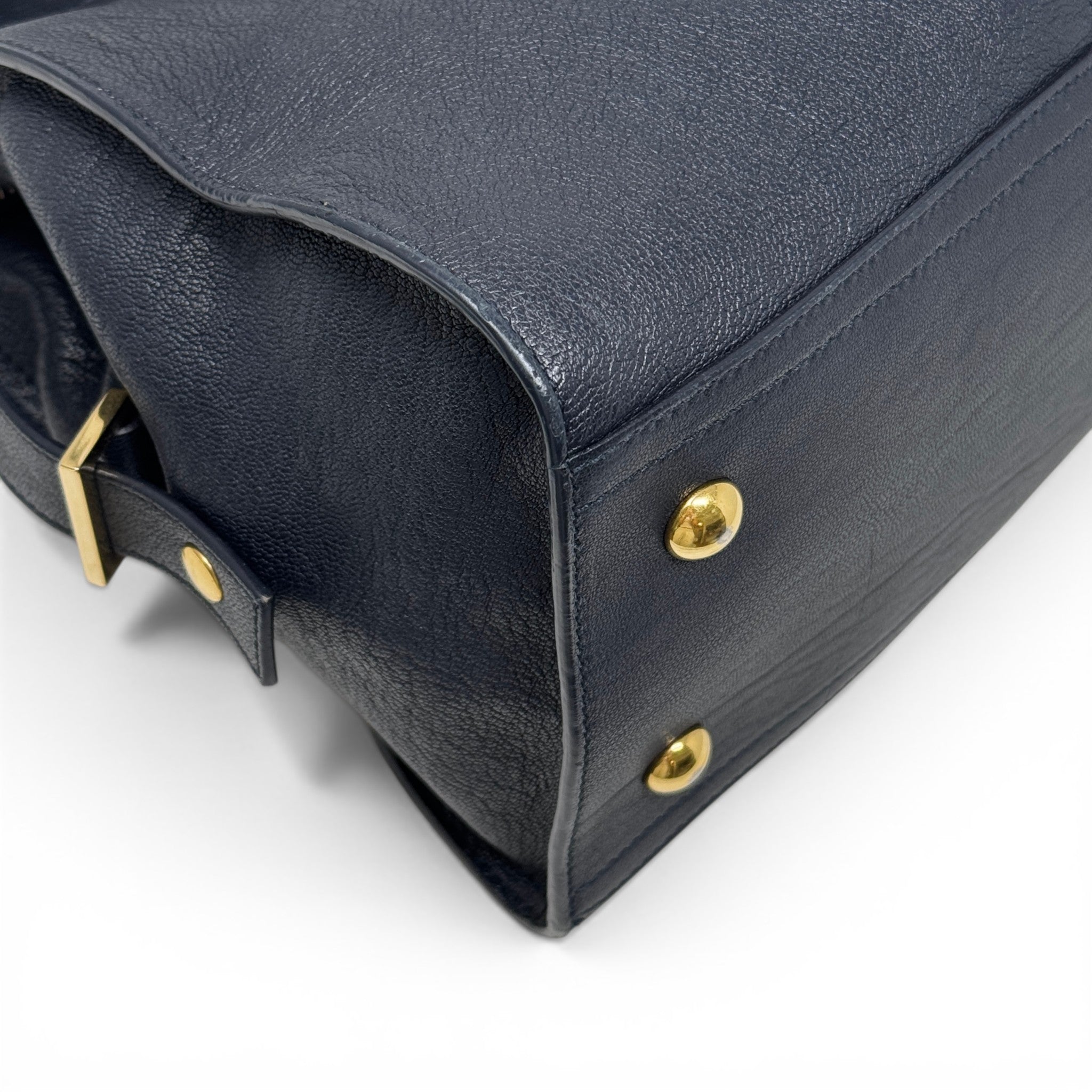 Saint Laurent Navy Small Y Cabas Bag