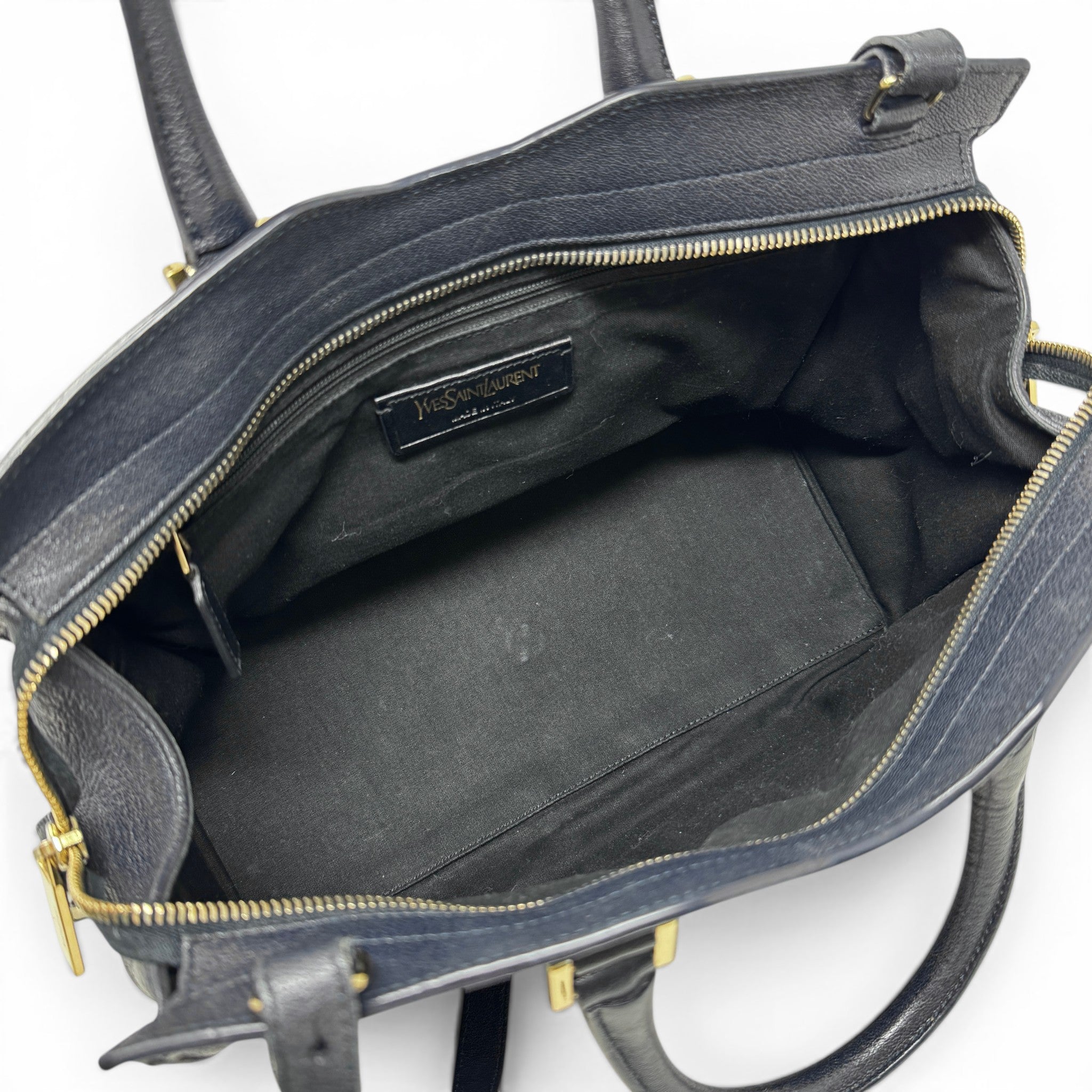Saint Laurent Navy Small Y Cabas Bag