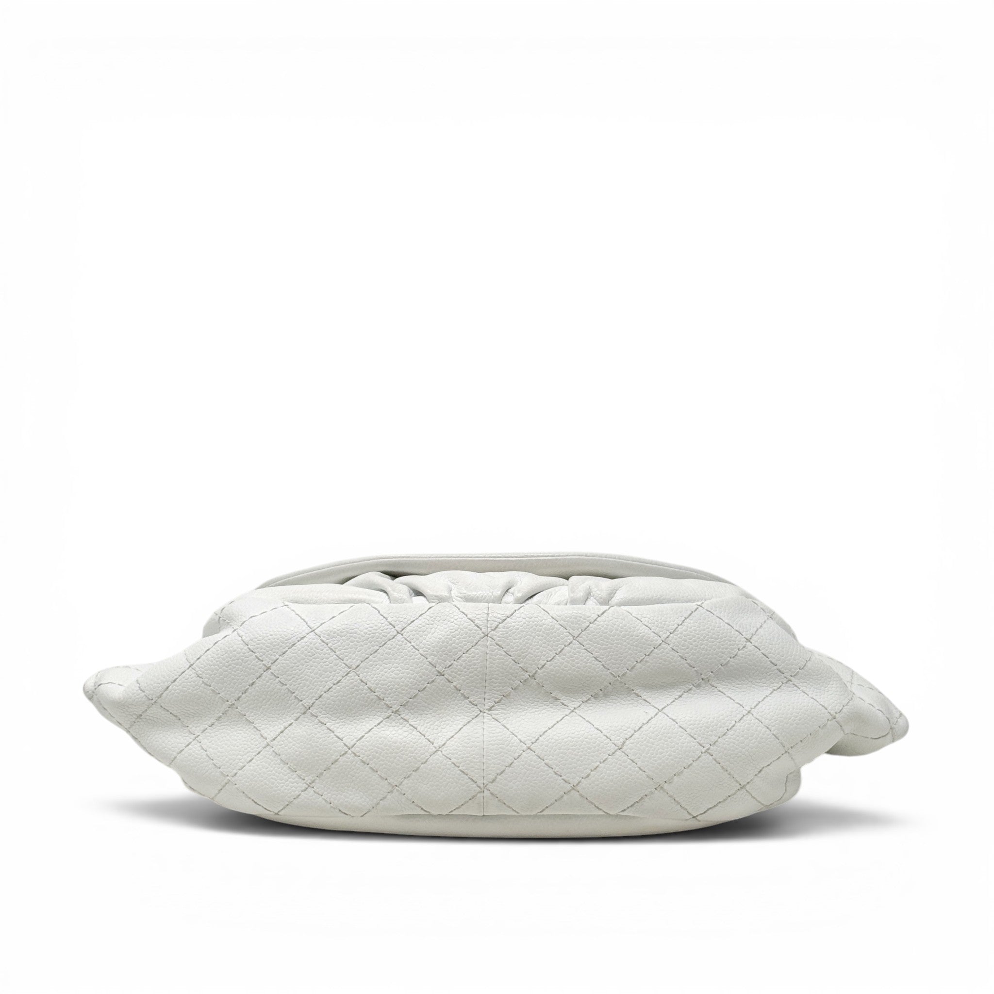 Chanel White Half Moon Flap