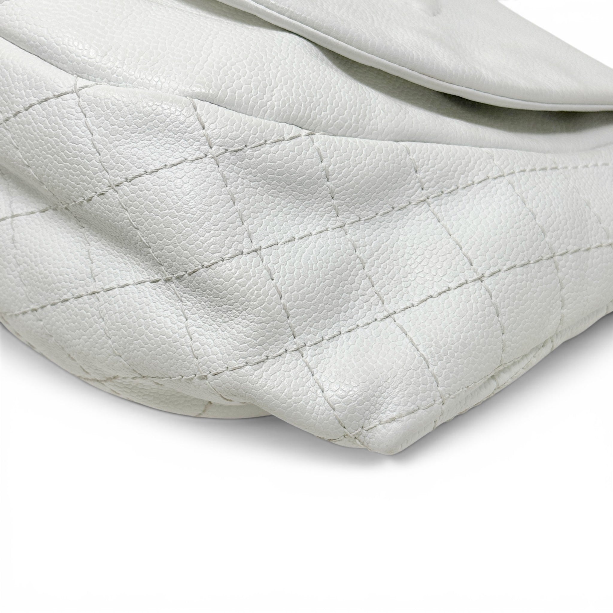 Chanel White Half Moon Flap