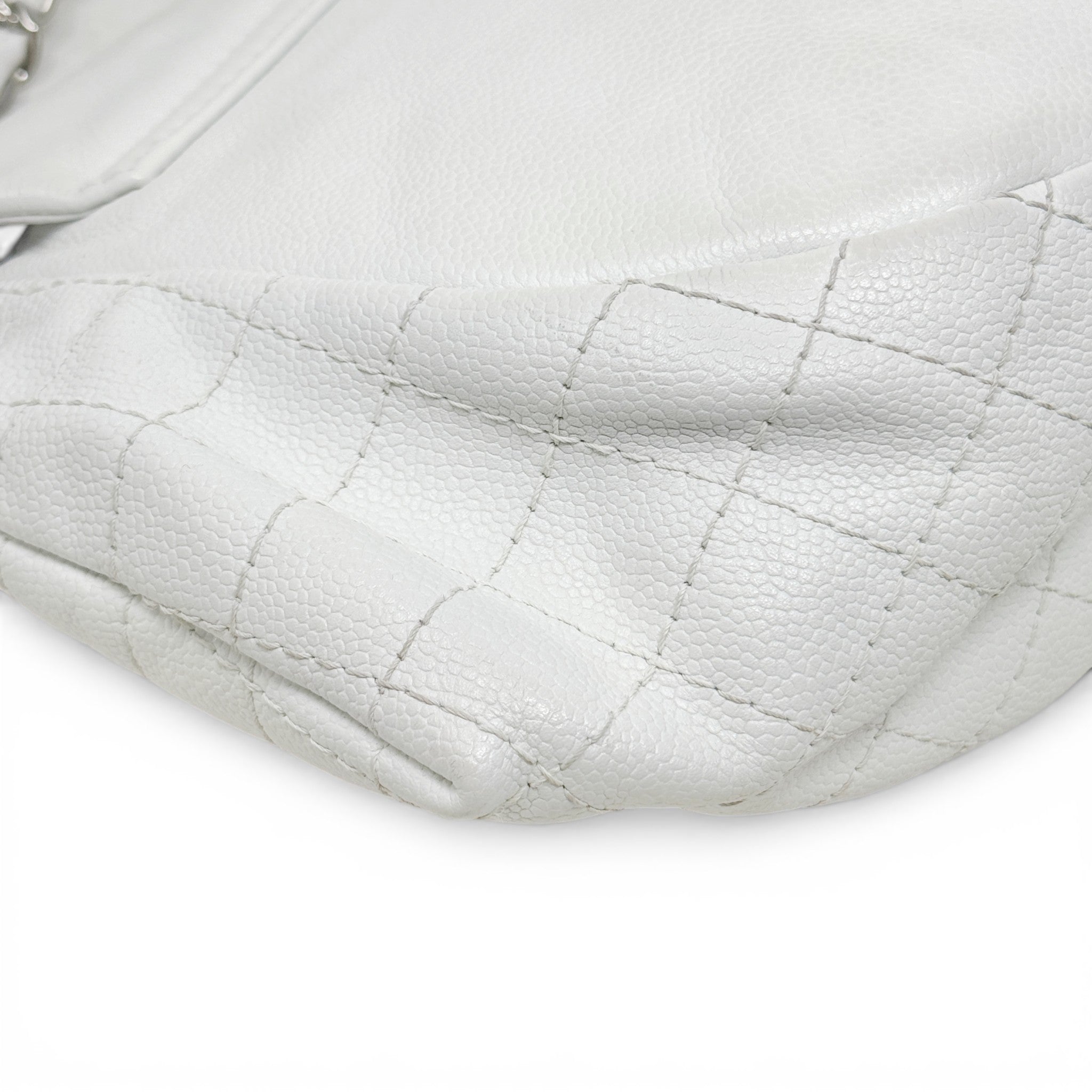 Chanel White Half Moon Flap