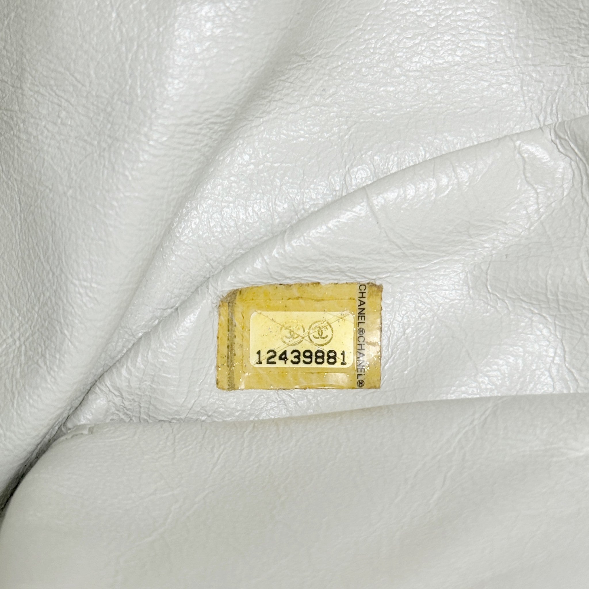 Chanel White Half Moon Flap
