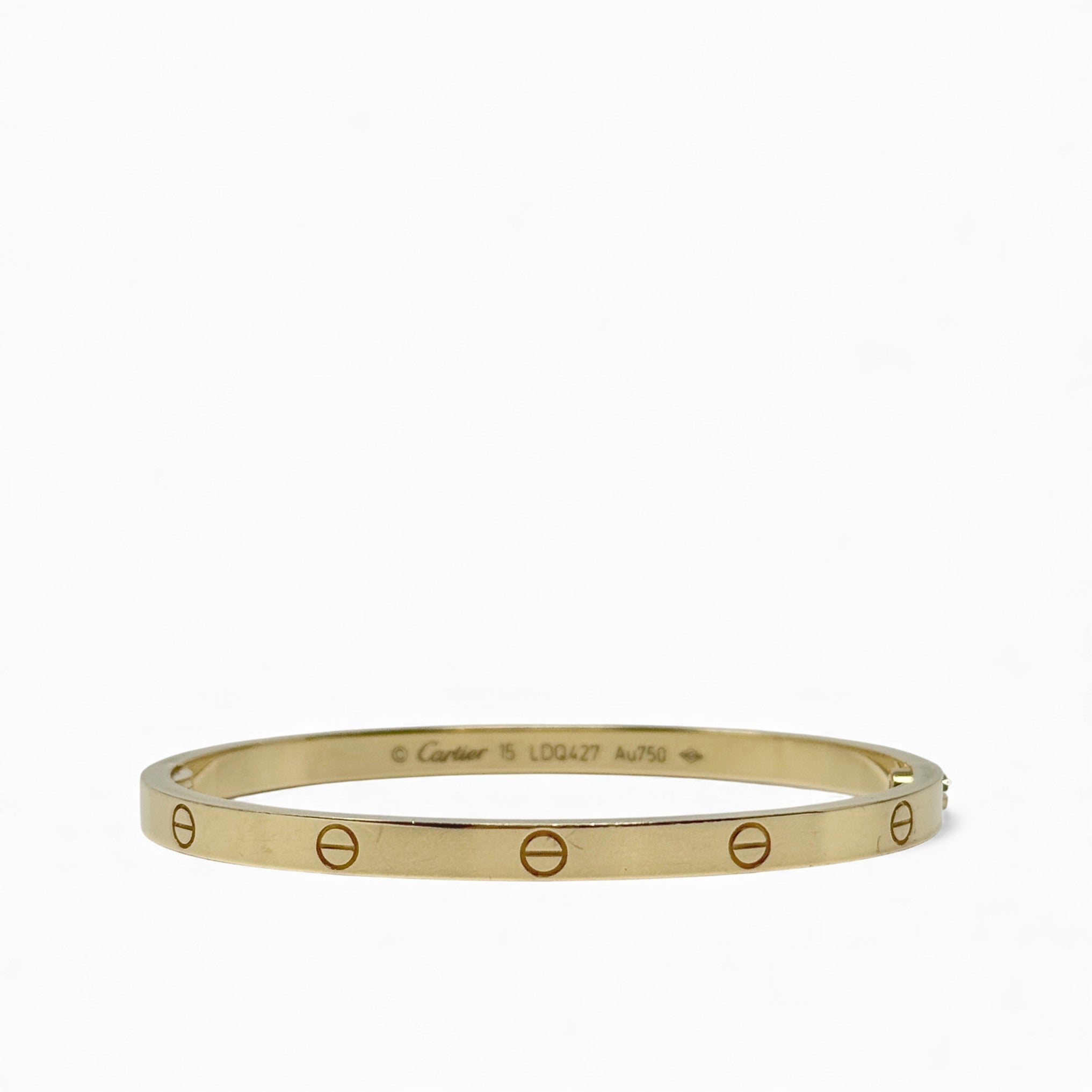 Cartier Yellow Gold Love Bracelet SM 15