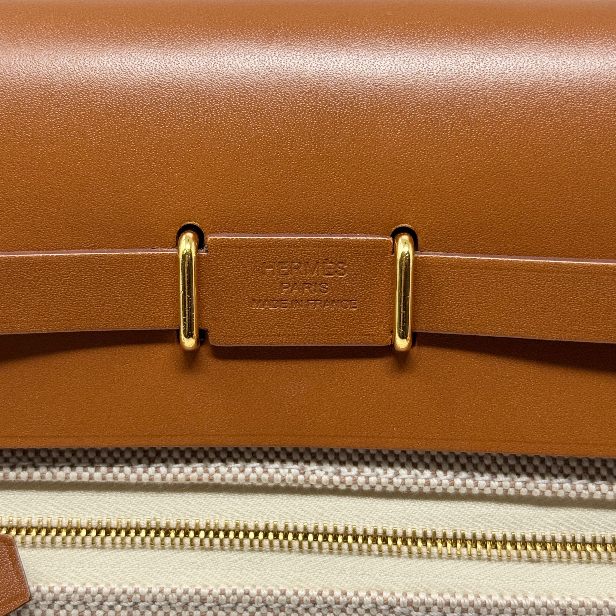 Hermes Fauve Canvas Mini Herbag