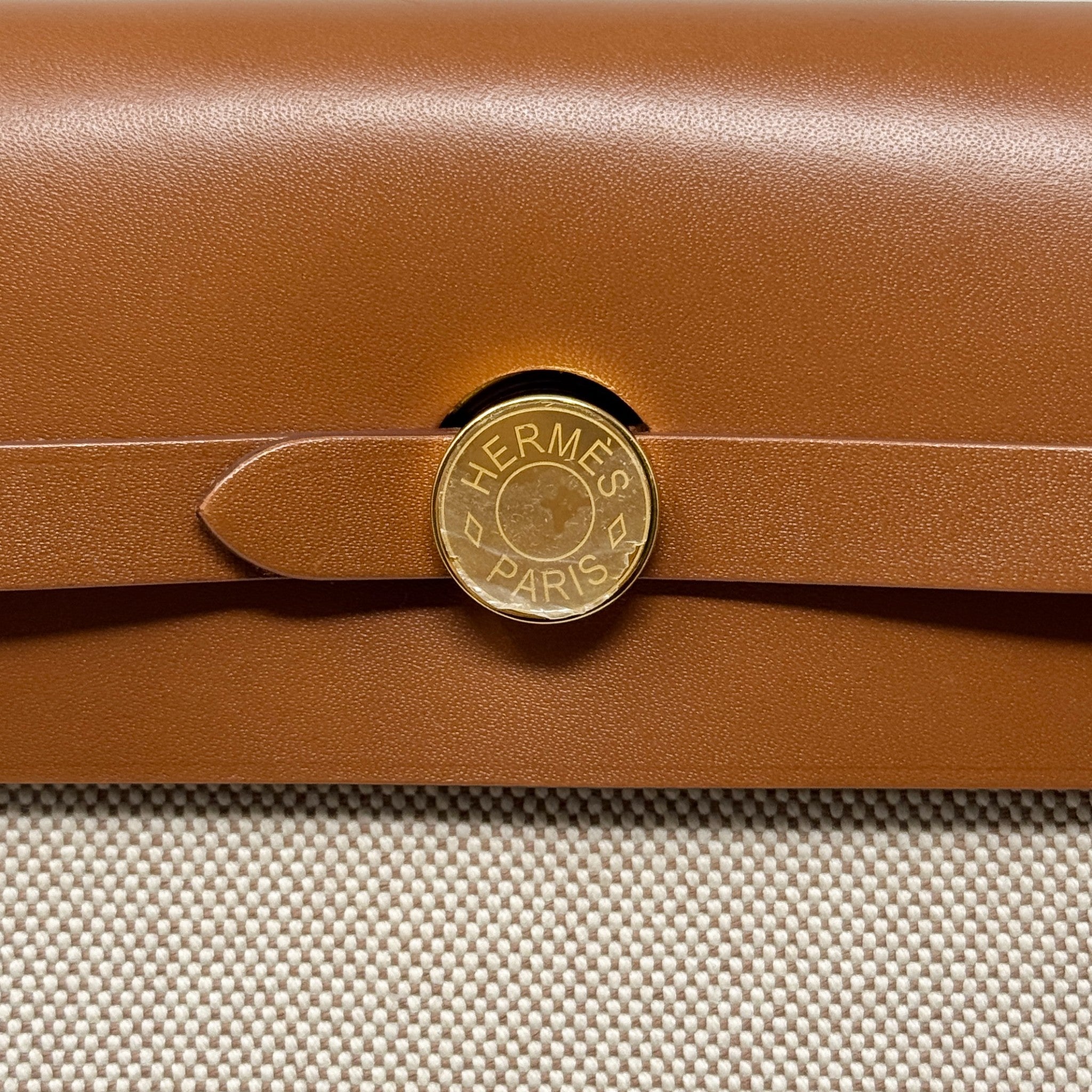 Hermes Fauve Canvas Mini Herbag